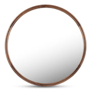Alcott Small Round Mirror Walnut by Moe's Home Collection