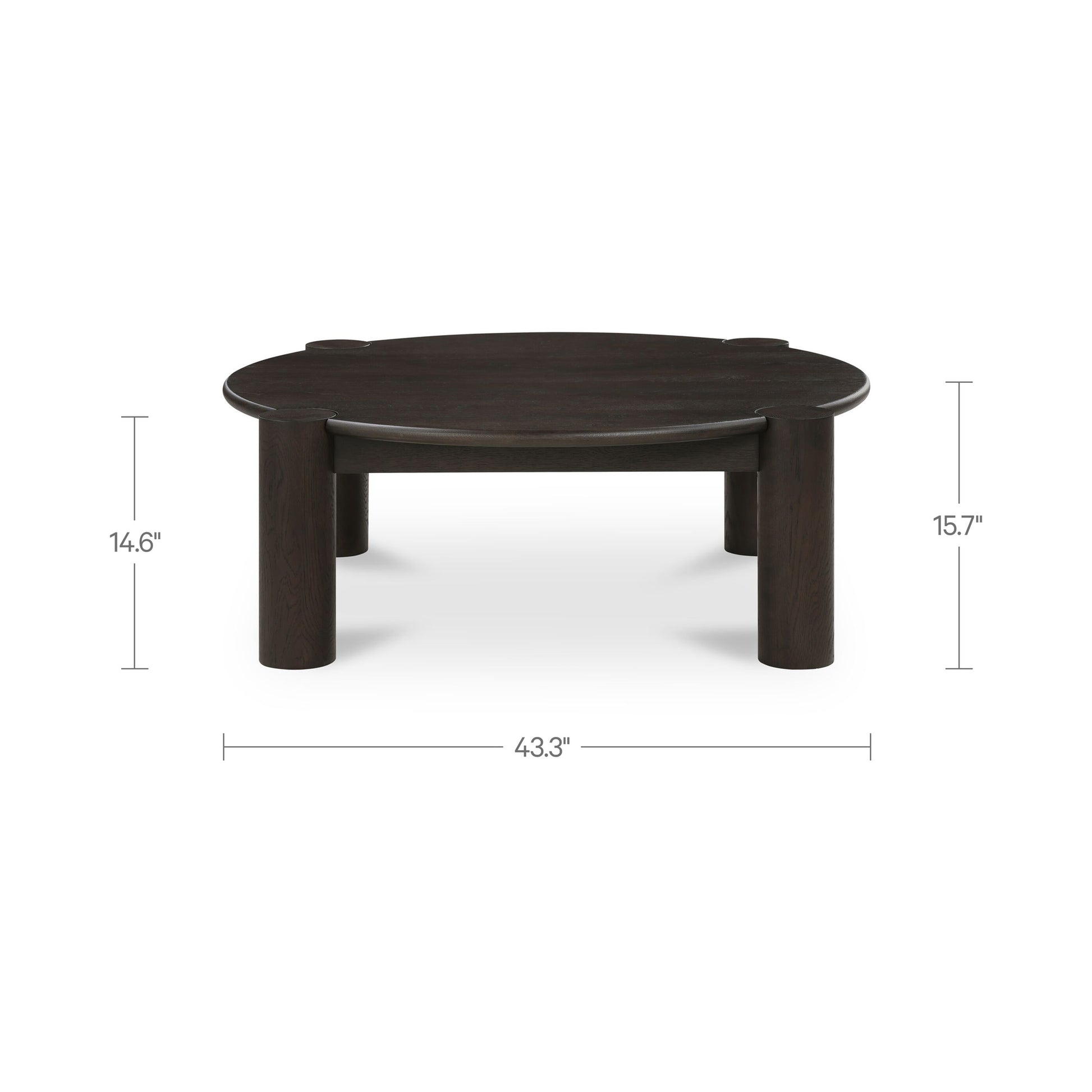 Jack Coffee Table Brushed Dark Brown by Moe's Home Collection - view 6