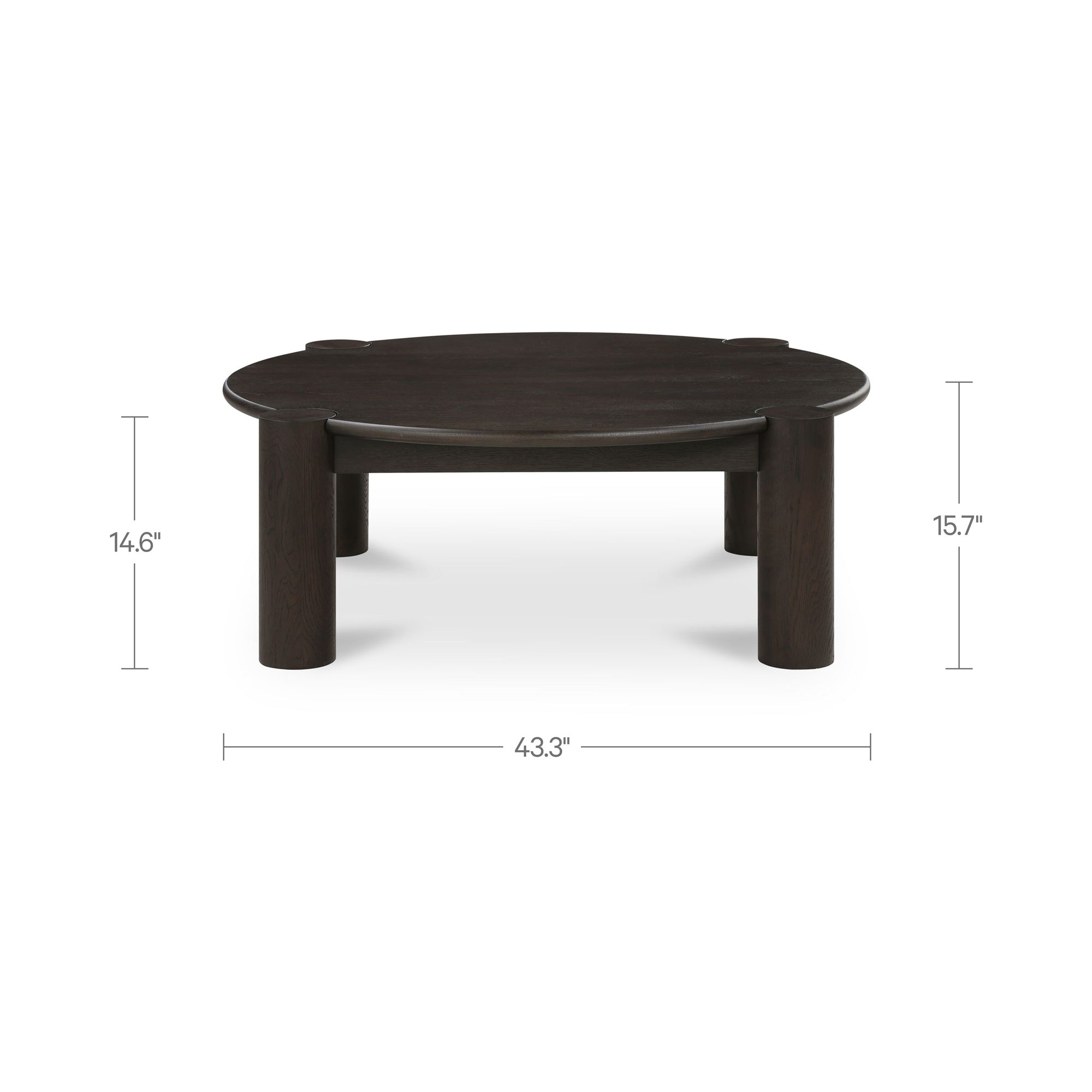 Jack Coffee Table Brushed Dark Brown by Moe's Home Collection - view 6