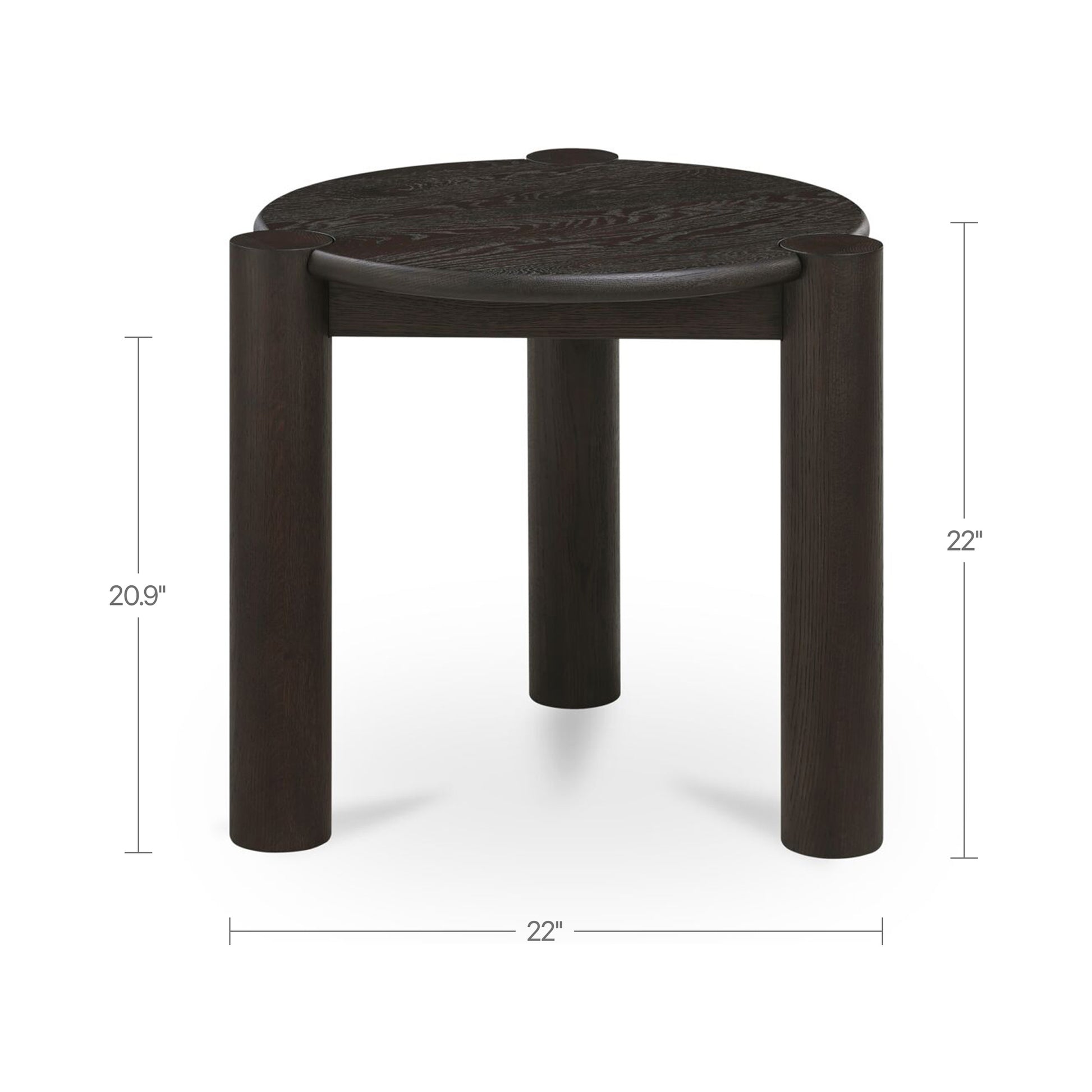 Jack Side Table Brushed Dark Brown by Moe's Home Collection - view 4