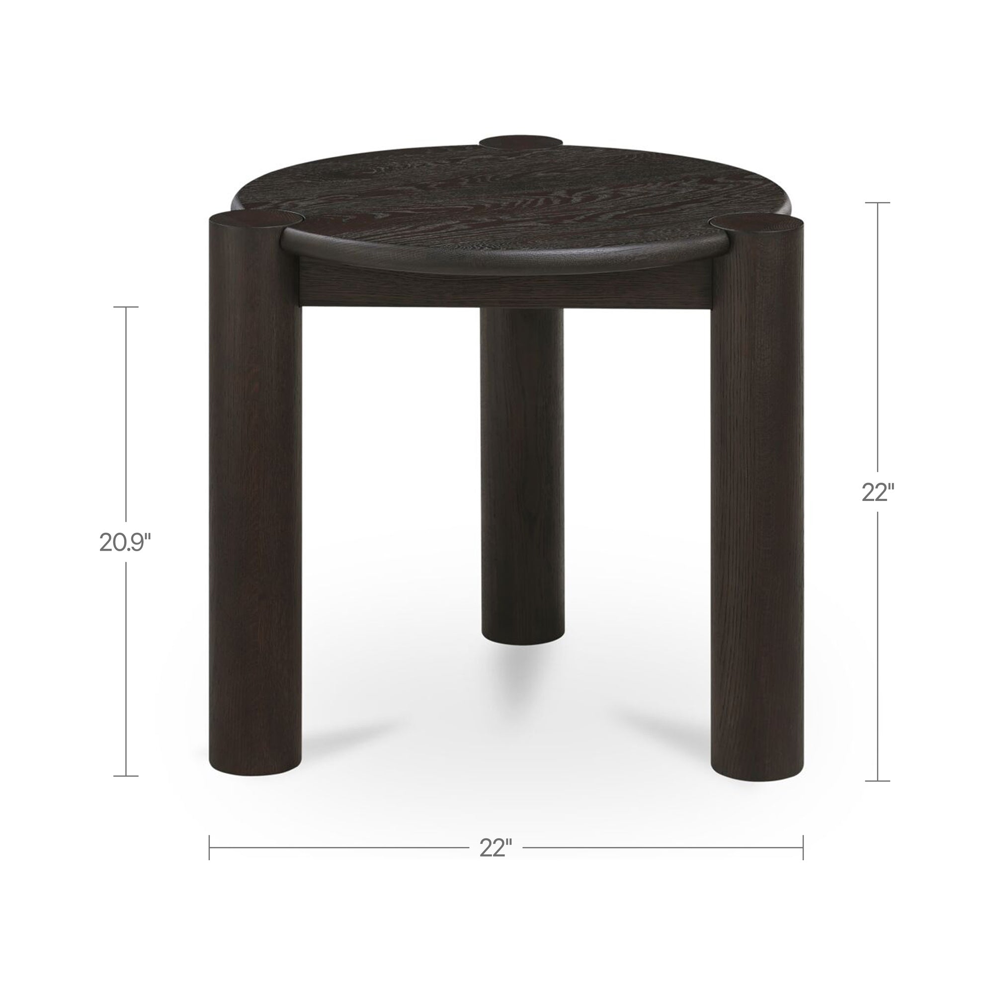 Jack Side Table Brushed Dark Brown by Moe's Home Collection - view 4