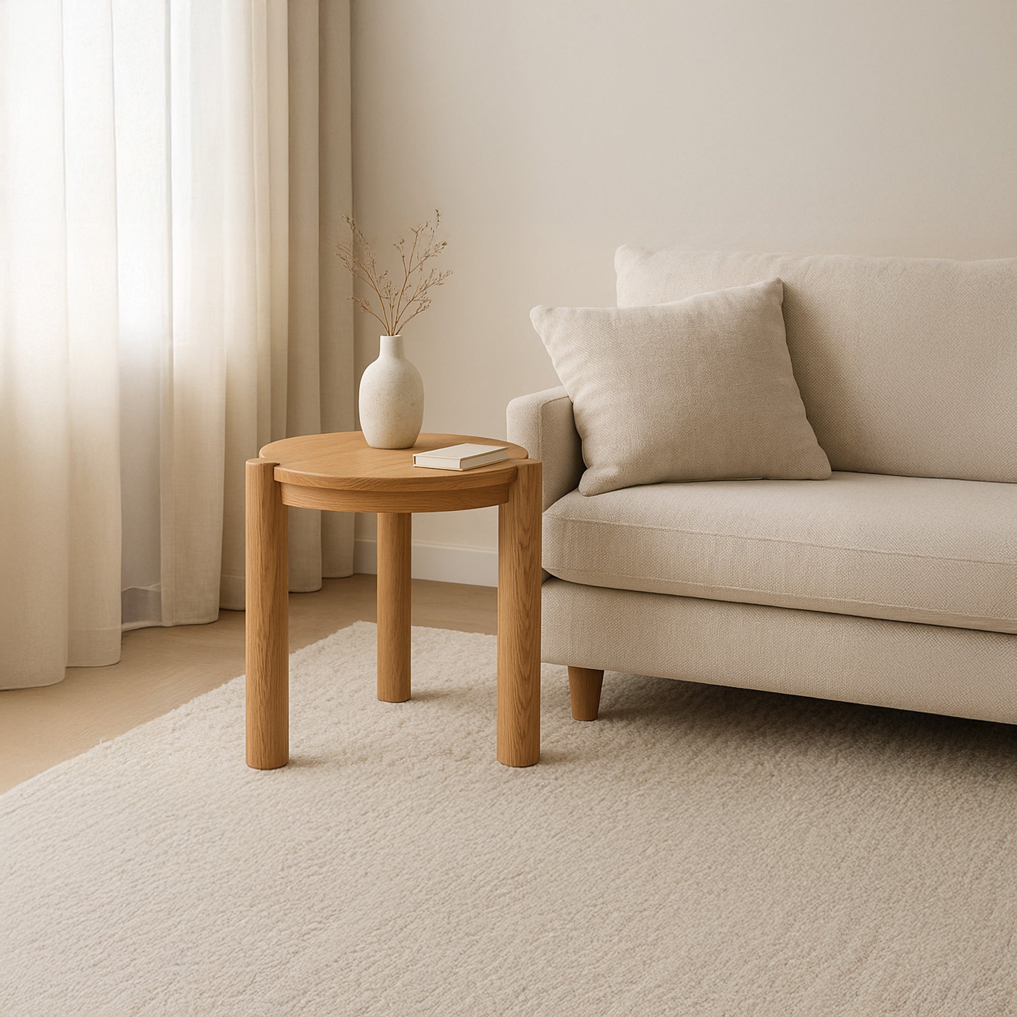 Jack Side Table Brushed Natural Oak by Moe's Home Collection - view 2
