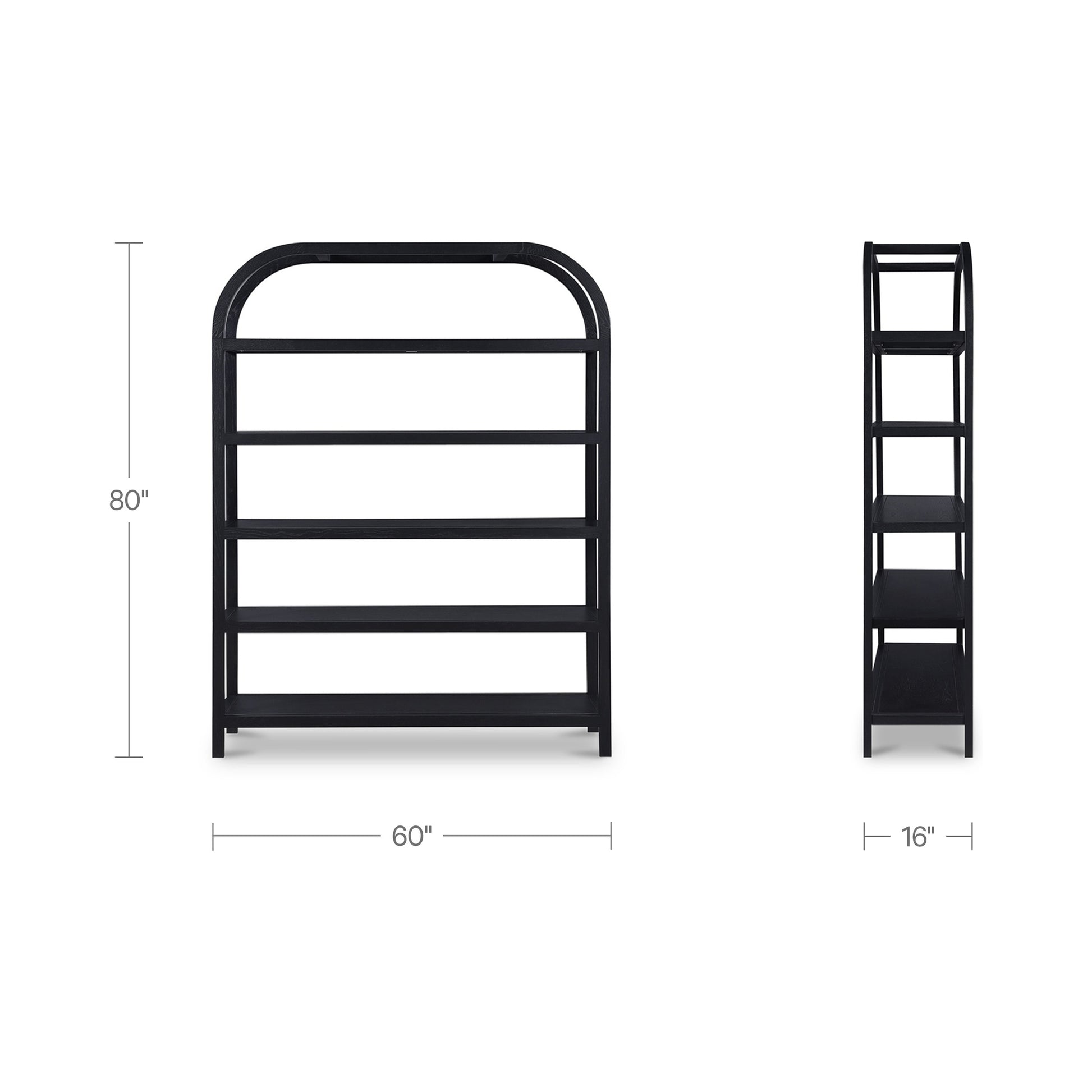 Eero Bookcase Large Black by Moe's Home Collection - view 6