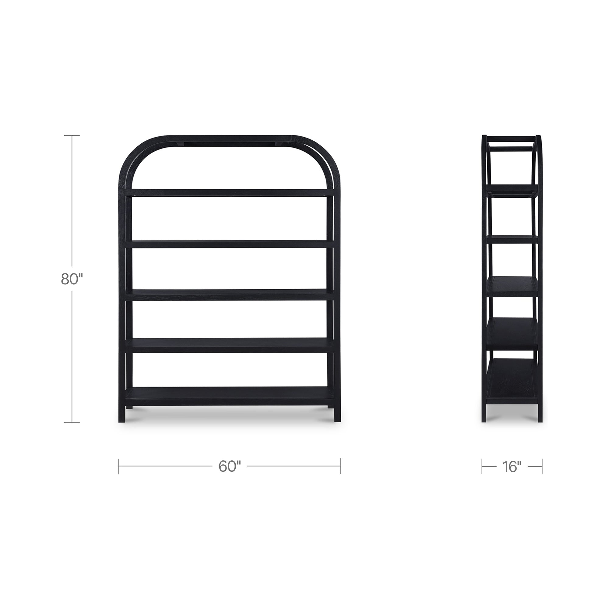 Eero Bookcase Large Black by Moe's Home Collection - view 6