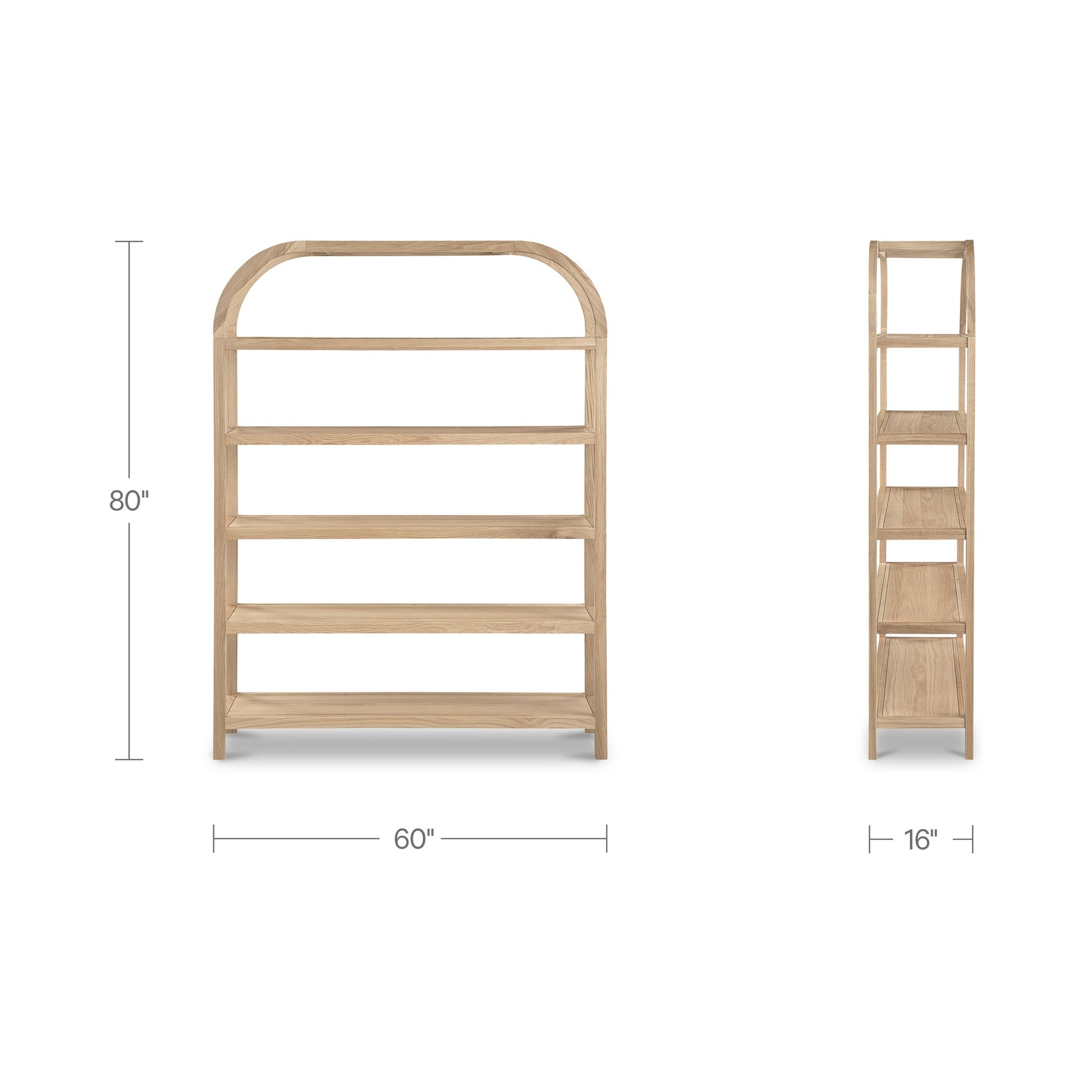 Eero Bookcase Large Natural by Moe's Home Collection - view 3