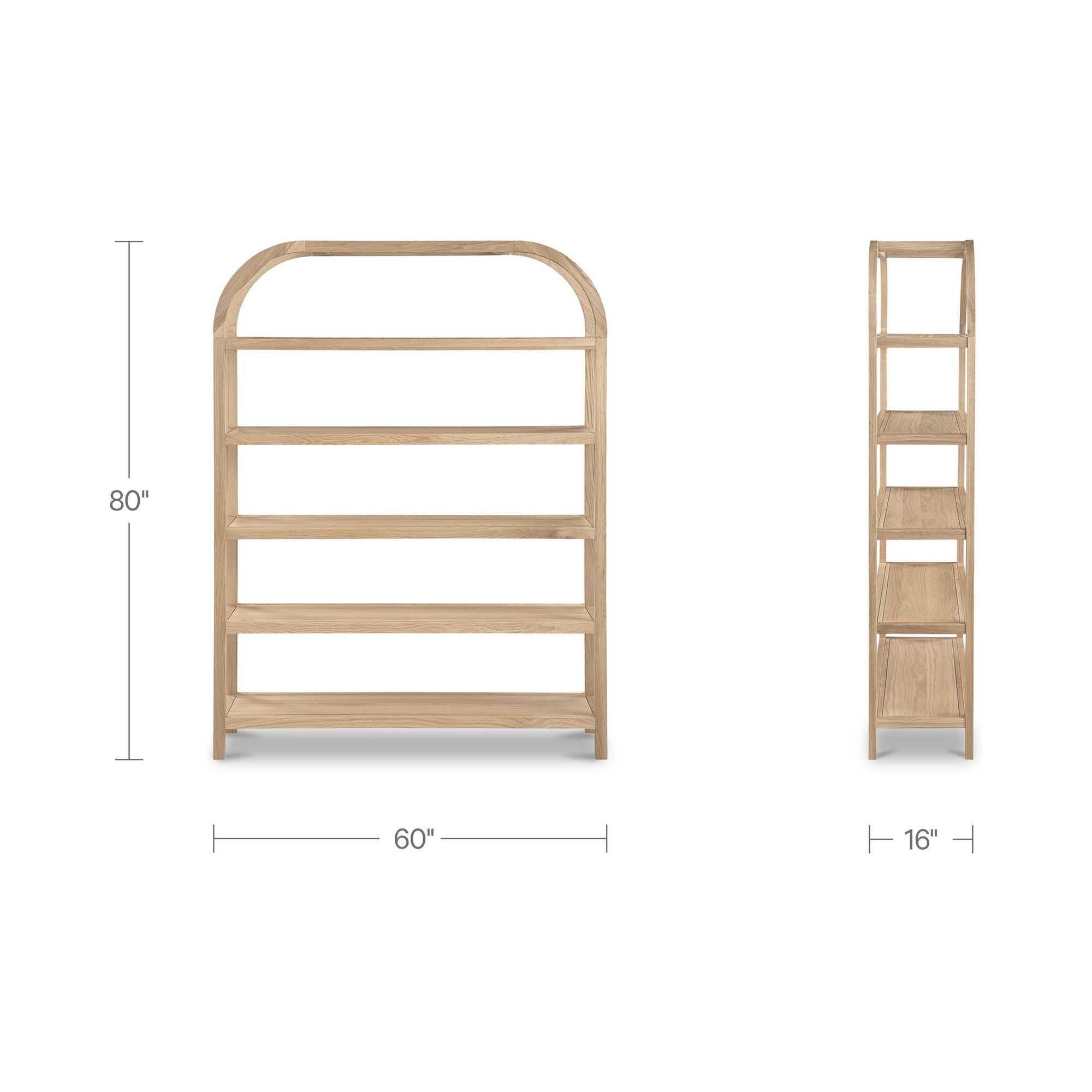 Eero Bookcase Large Natural by Moe's Home Collection - view 3