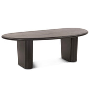 Helsinki 54" Mango Wood Coffee Table Black