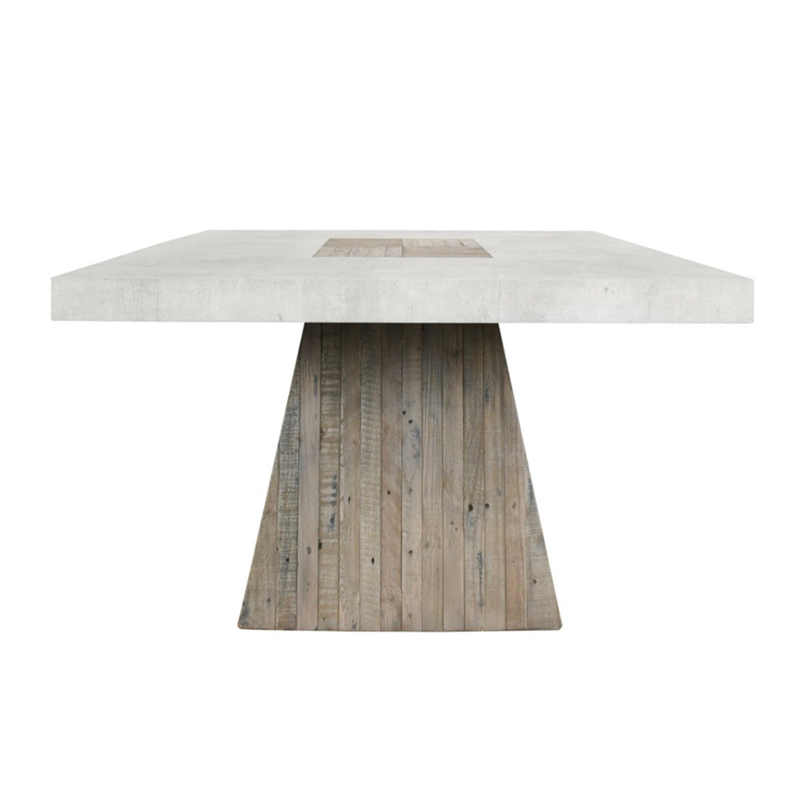 Grange Reclaimed Wood and Concrete Dining Table 94"