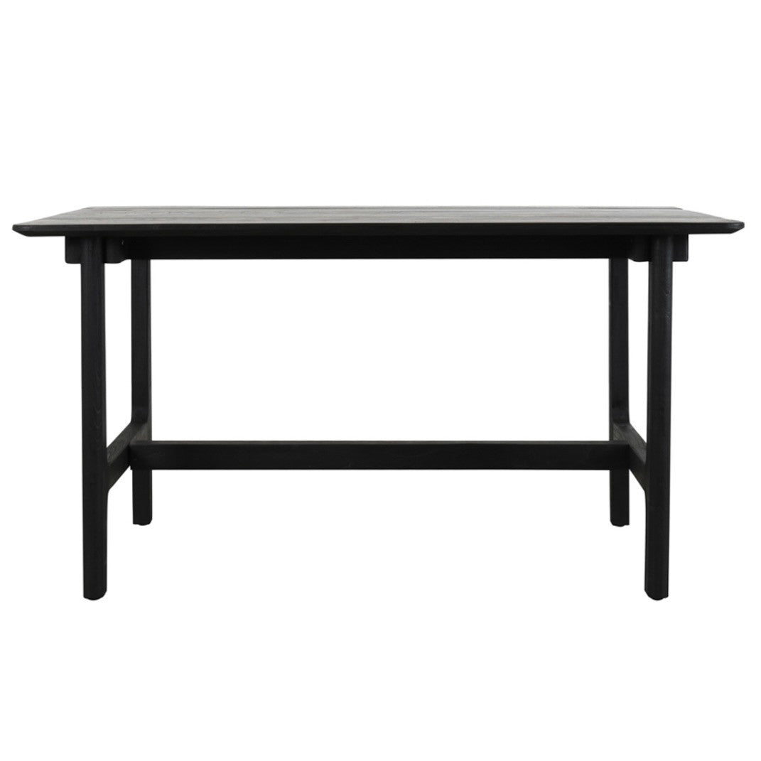Dawn Teak Wood Outdoor Counter Table in Black 67"