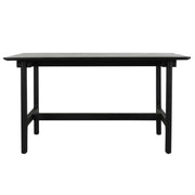 Dawn Teak Wood Outdoor Counter Table in Black 67"