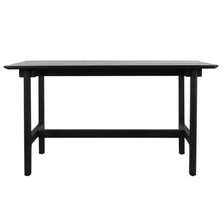 Dawn Teak Wood Outdoor Counter Table in Black 67"