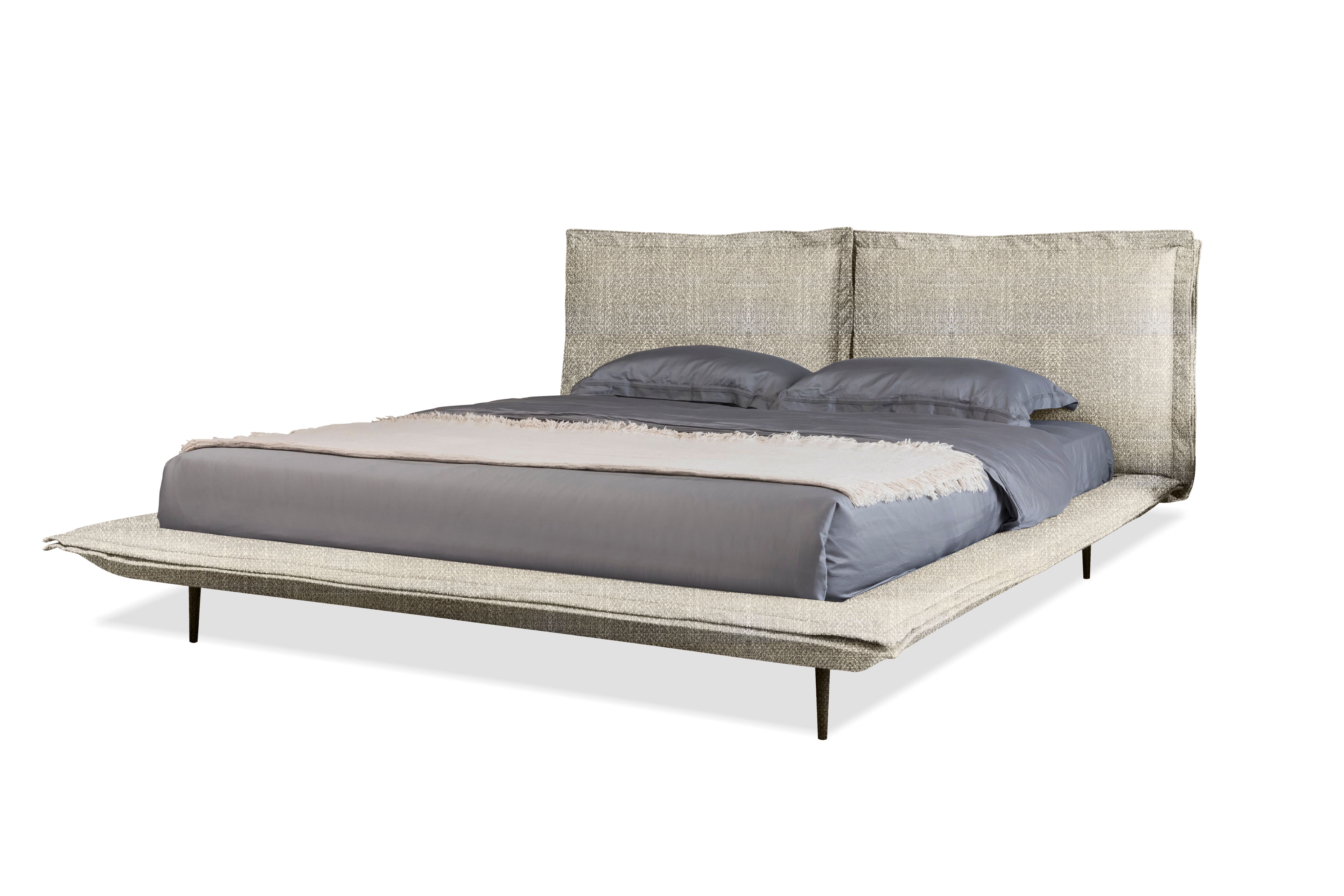 Flange Bed Upholstered