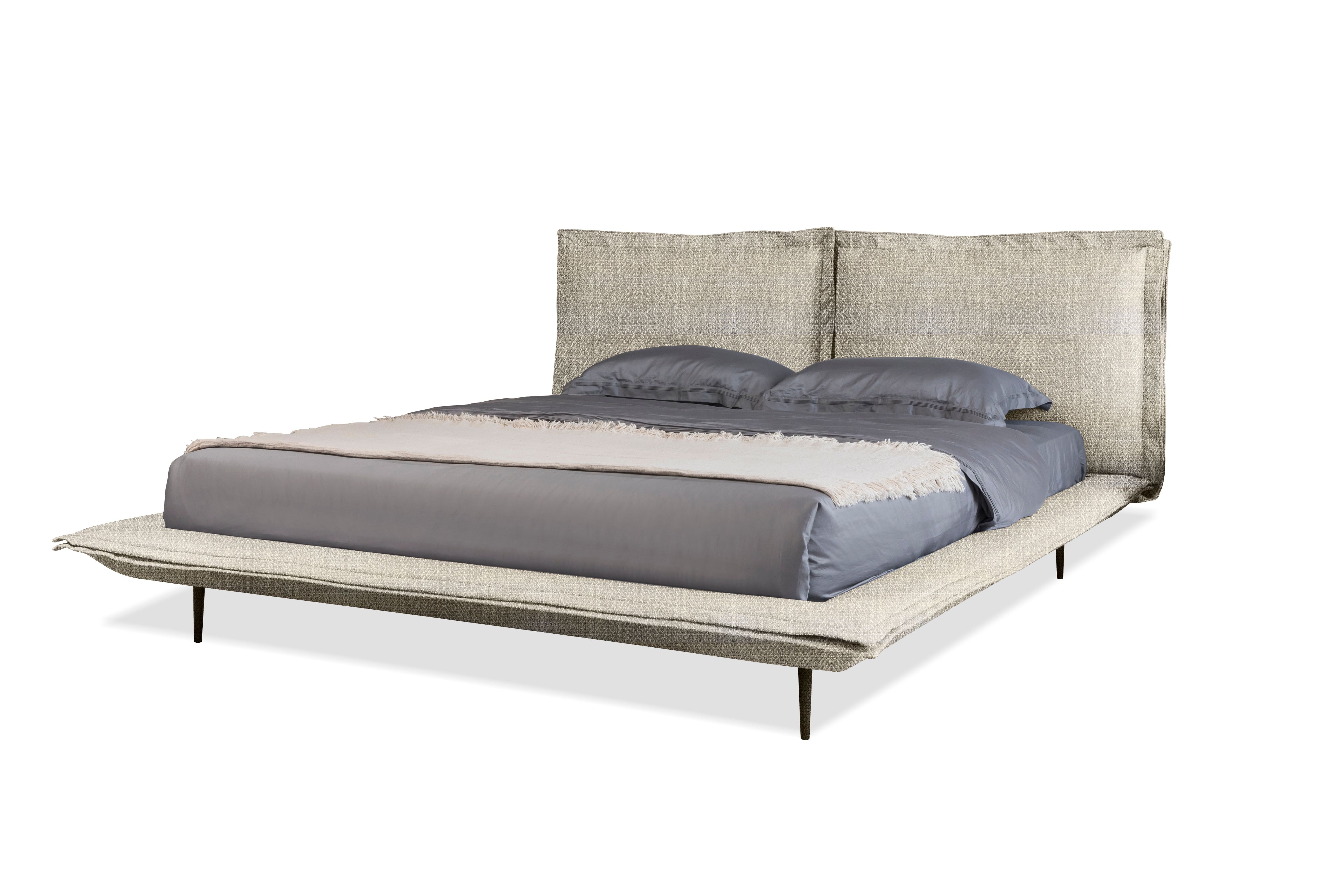 Flange Bed Upholstered