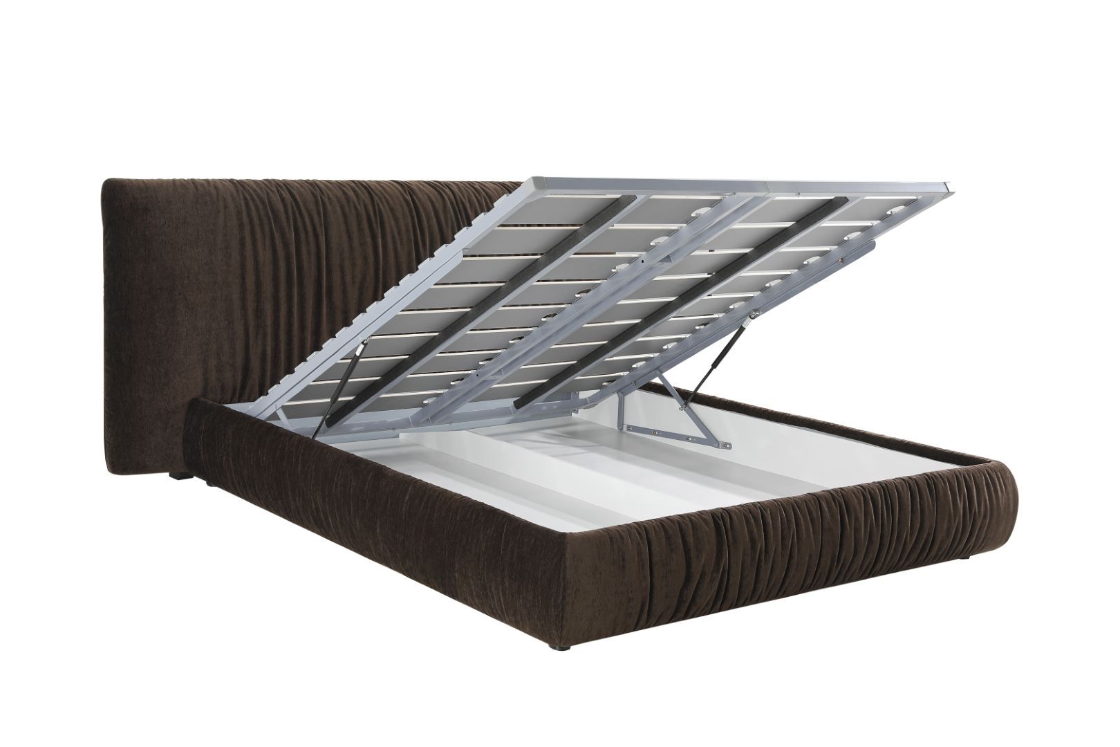 SHAR PEI Upholstered Storage Bed in Coffee Bean