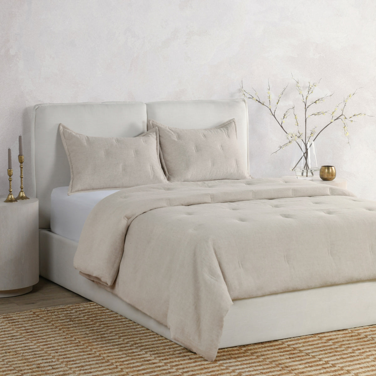 Talia Comforter Collection - Natural - King / Set