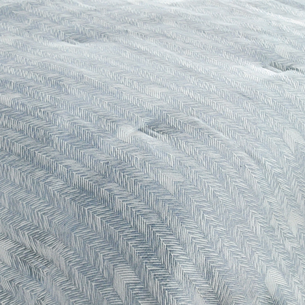 French Herringbone Comforter Collection - Storm - Queen / Set