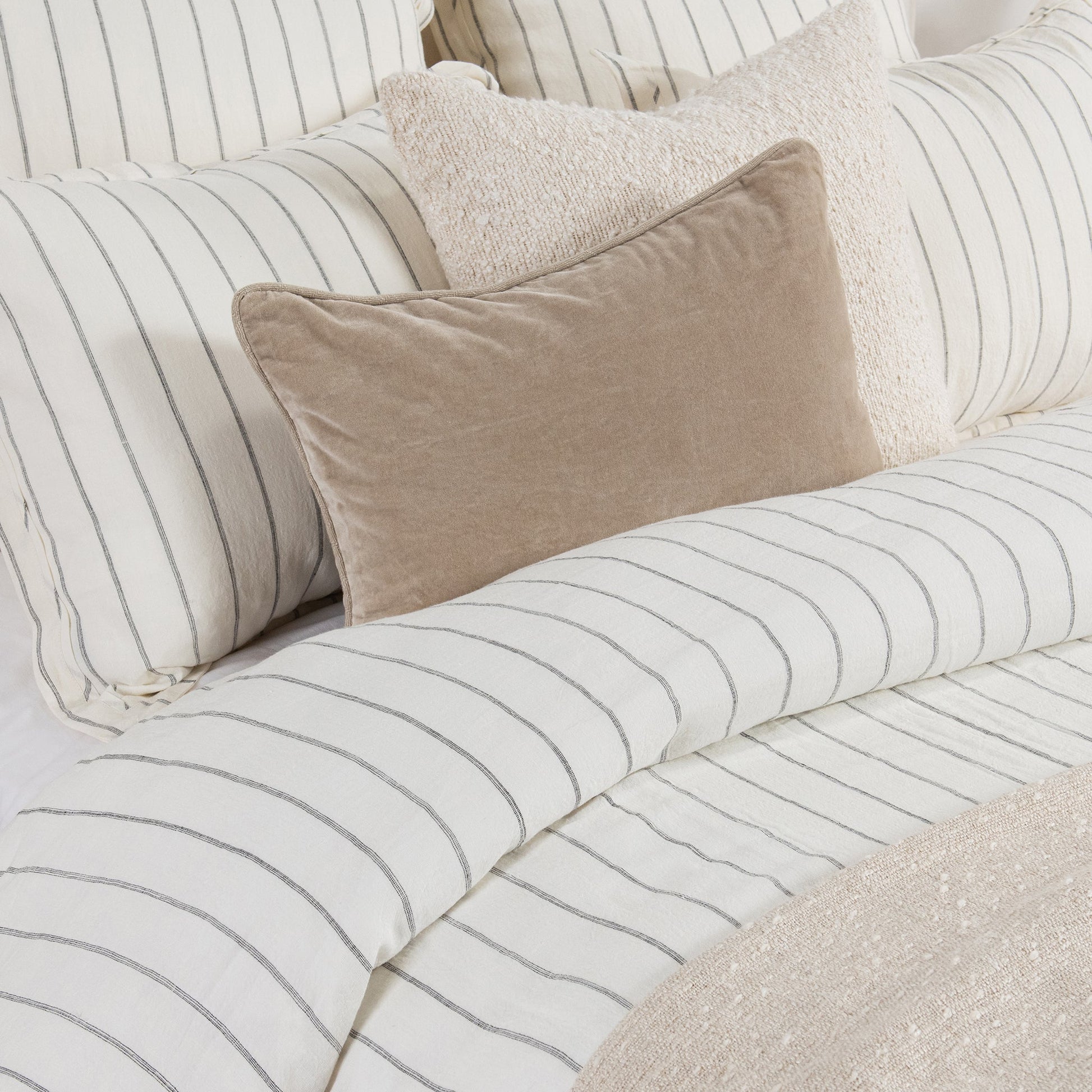 Monaco Duvet Collection - Ivory - King / Set