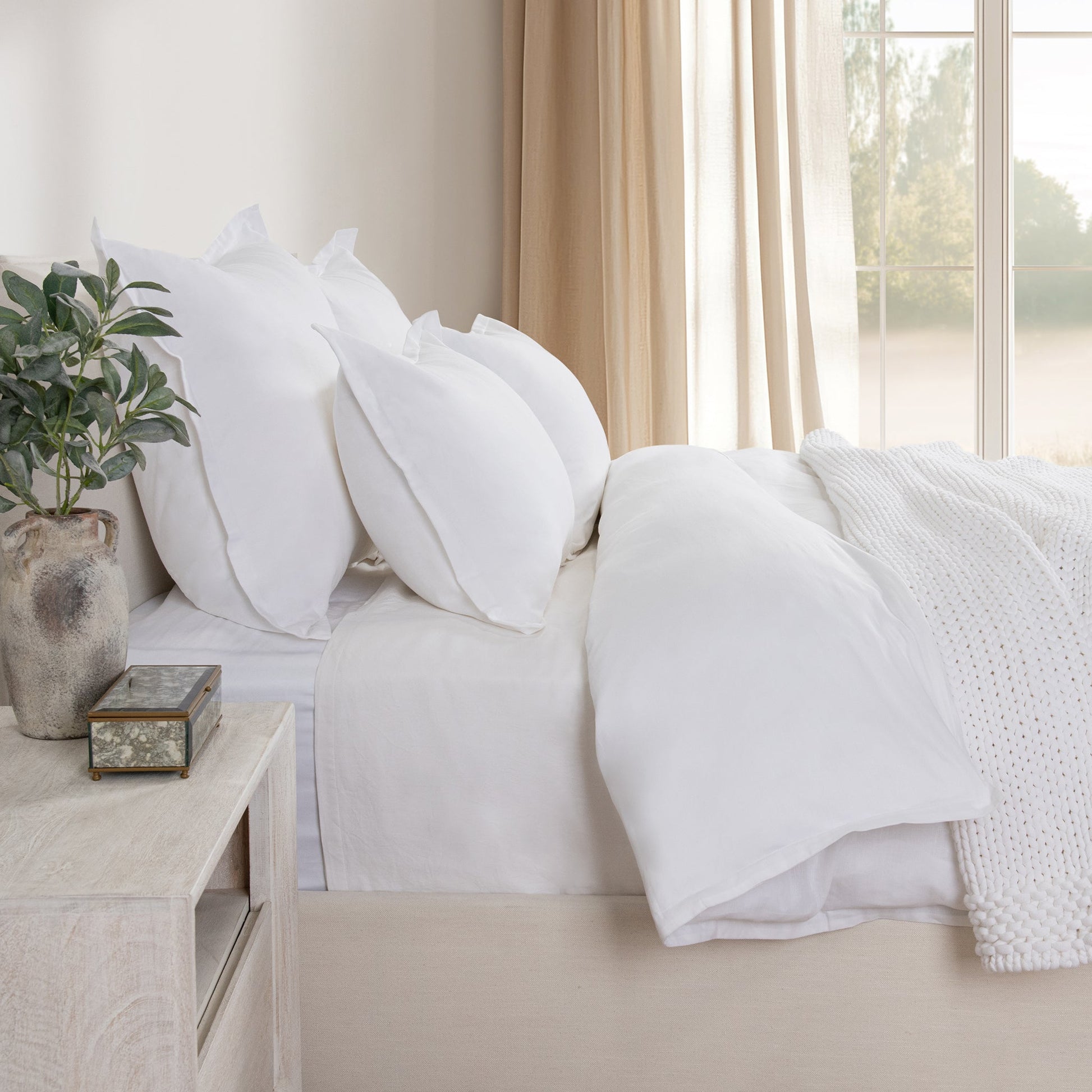 Arcadia Duvet Cover - White - King / Set