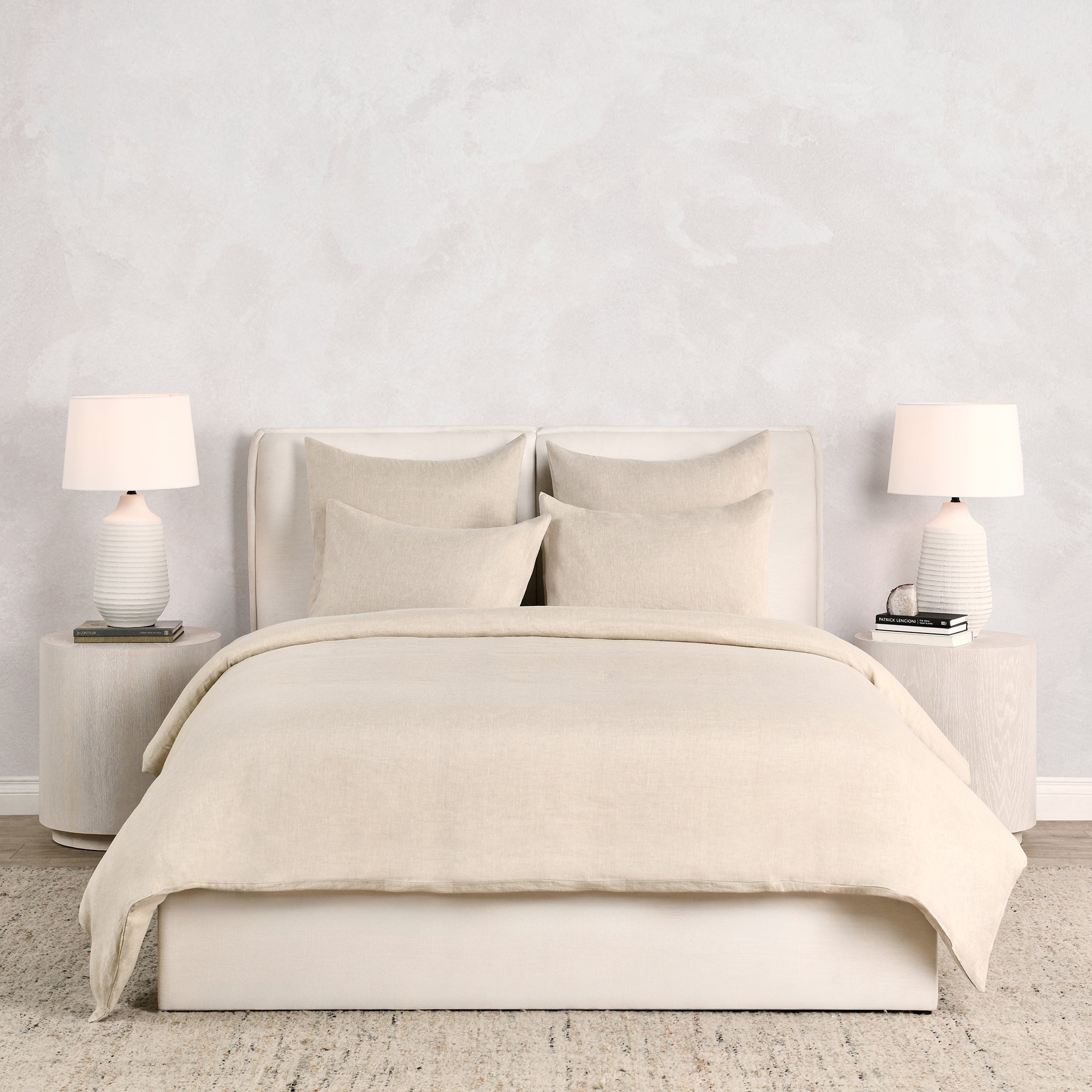 Jayson Linen Cashmere Duvet Collection - Natural - King / Set