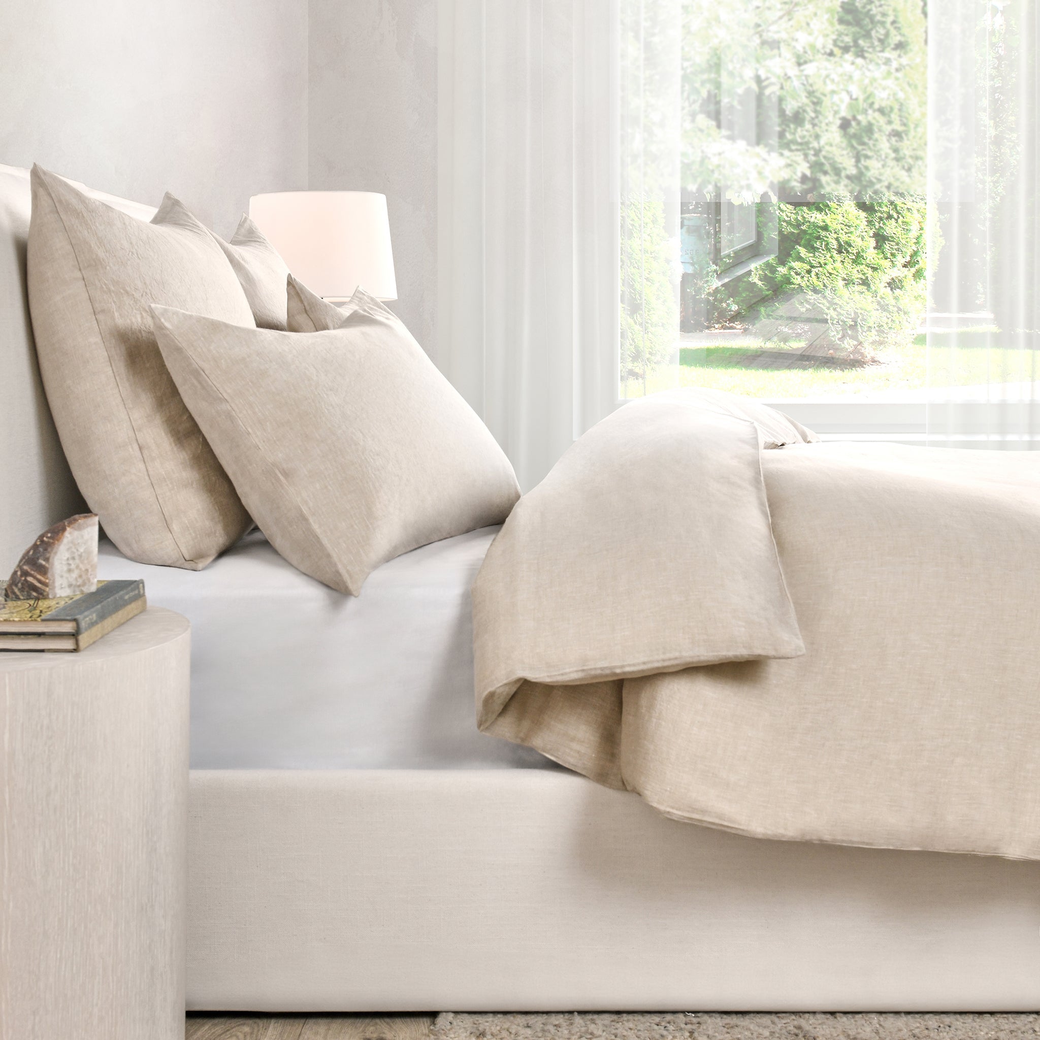 Jayson Linen Cashmere Duvet Collection - Natural - King / Set