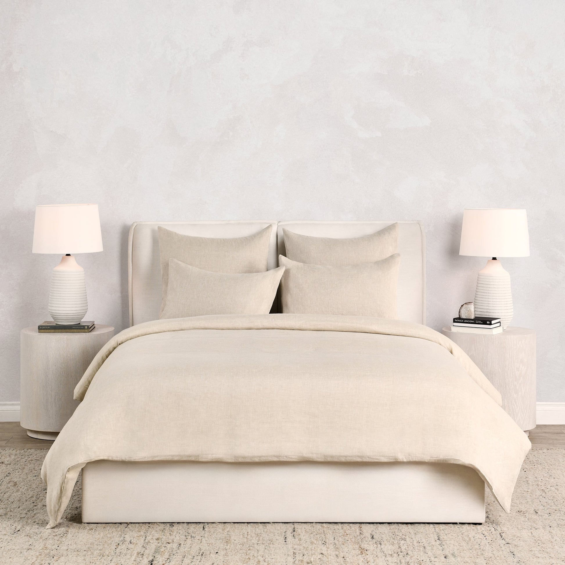 Jayson Linen Cashmere Duvet Collection - Natural - King / Set
