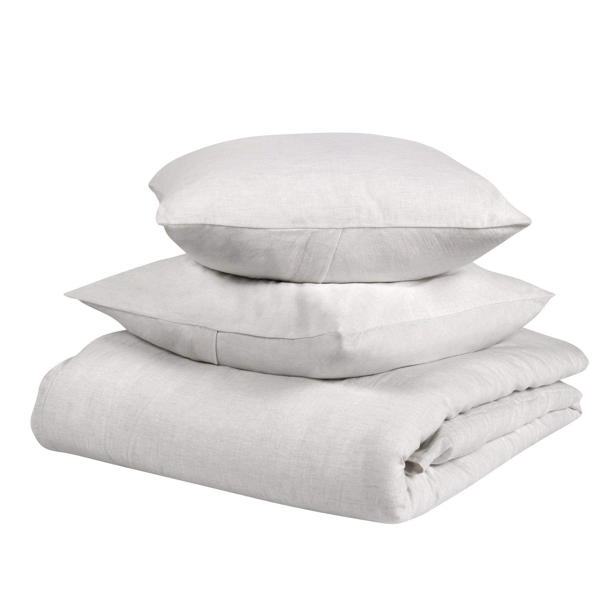 Jayson Linen Cashmere Duvet Collection - Quartz White - King / Set