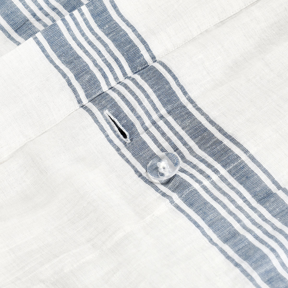 Jayson Linen Cashmere Duvet Collection - Blue Stripe - King / Set