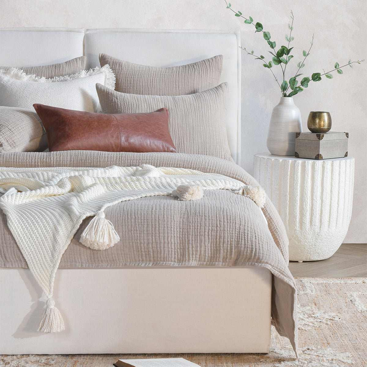 Cardiff Duvet Collection - Natural - King / Set