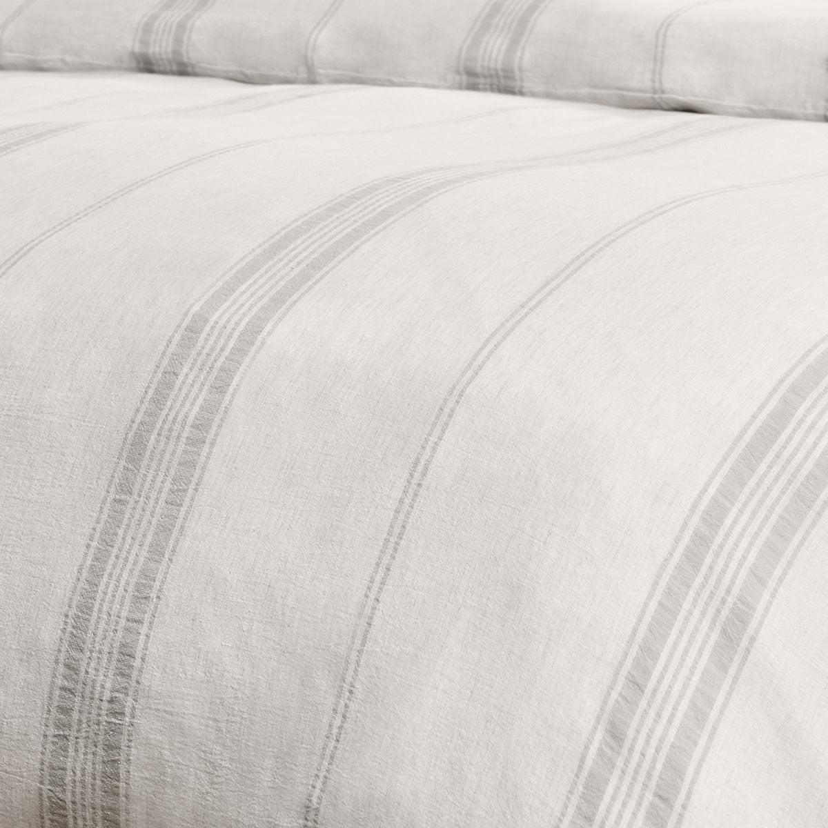 Jayson Linen Cashmere Duvet Collection - Gray Stripe - King / Set