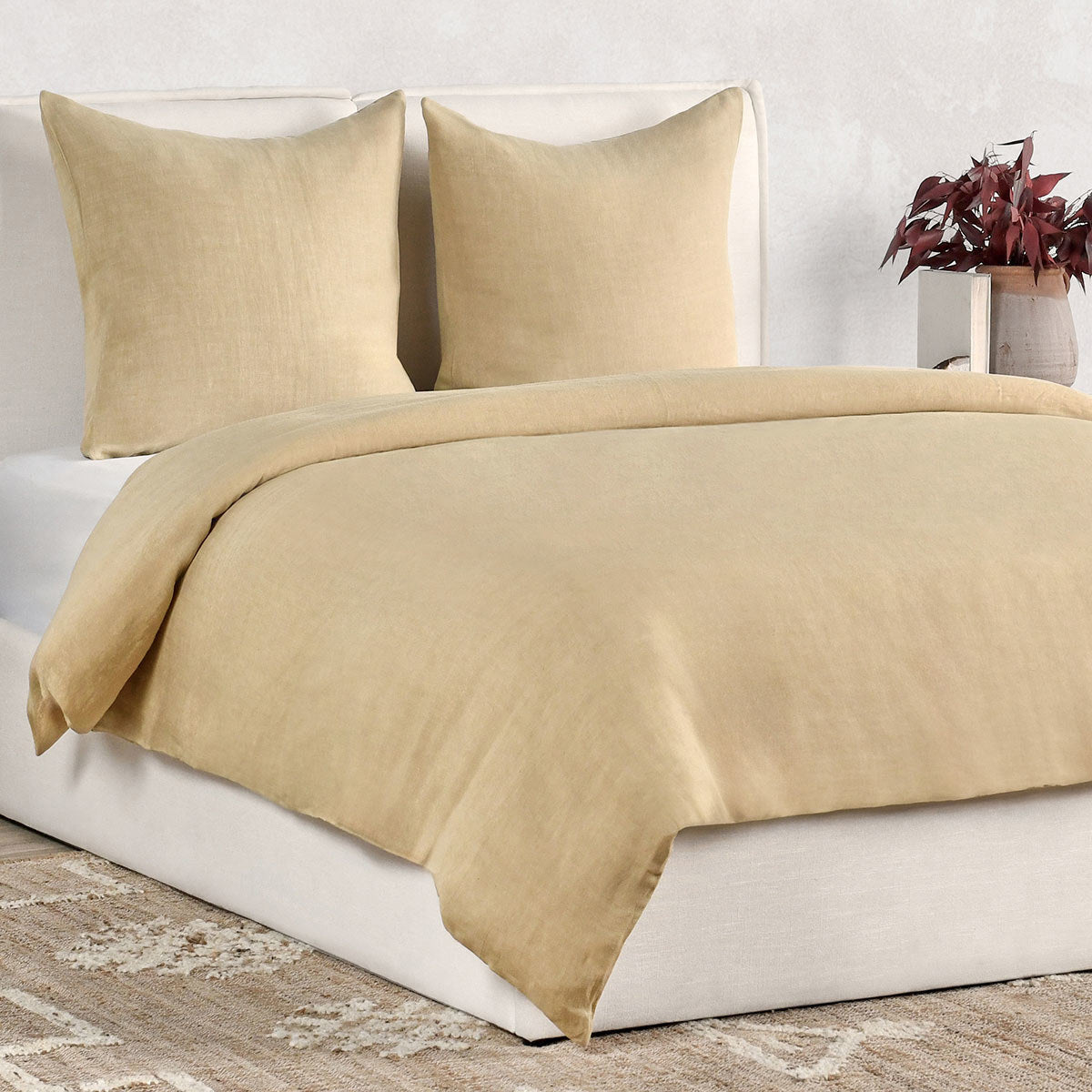 Paloma Hemp Duvet Collection - Ochre - King / Set