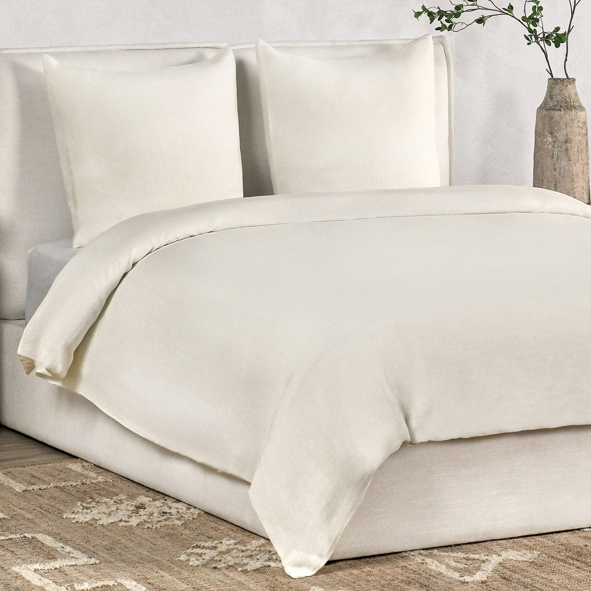 Paloma Hemp Duvet Collection - Ivory - King / Set
