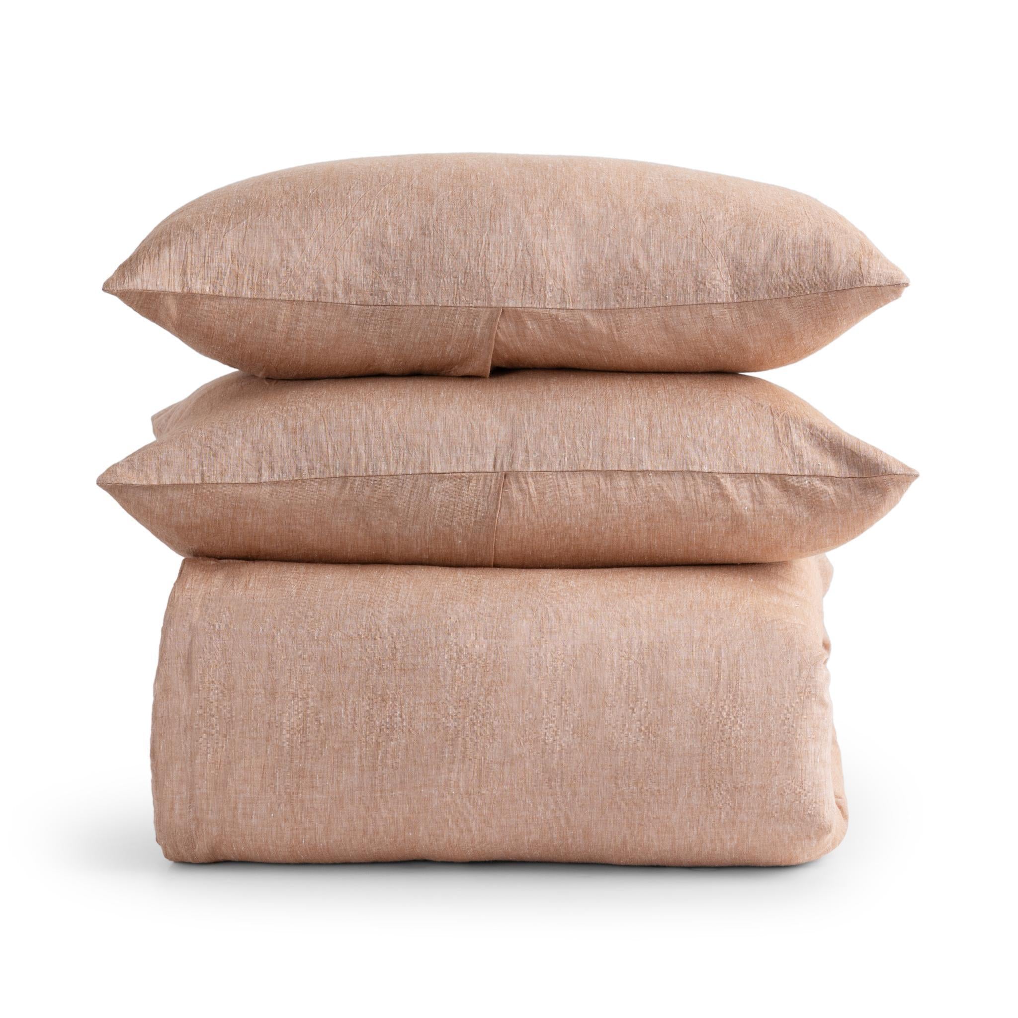 Jayson Linen Cashmere Duvet Collection - Clay - King / Set