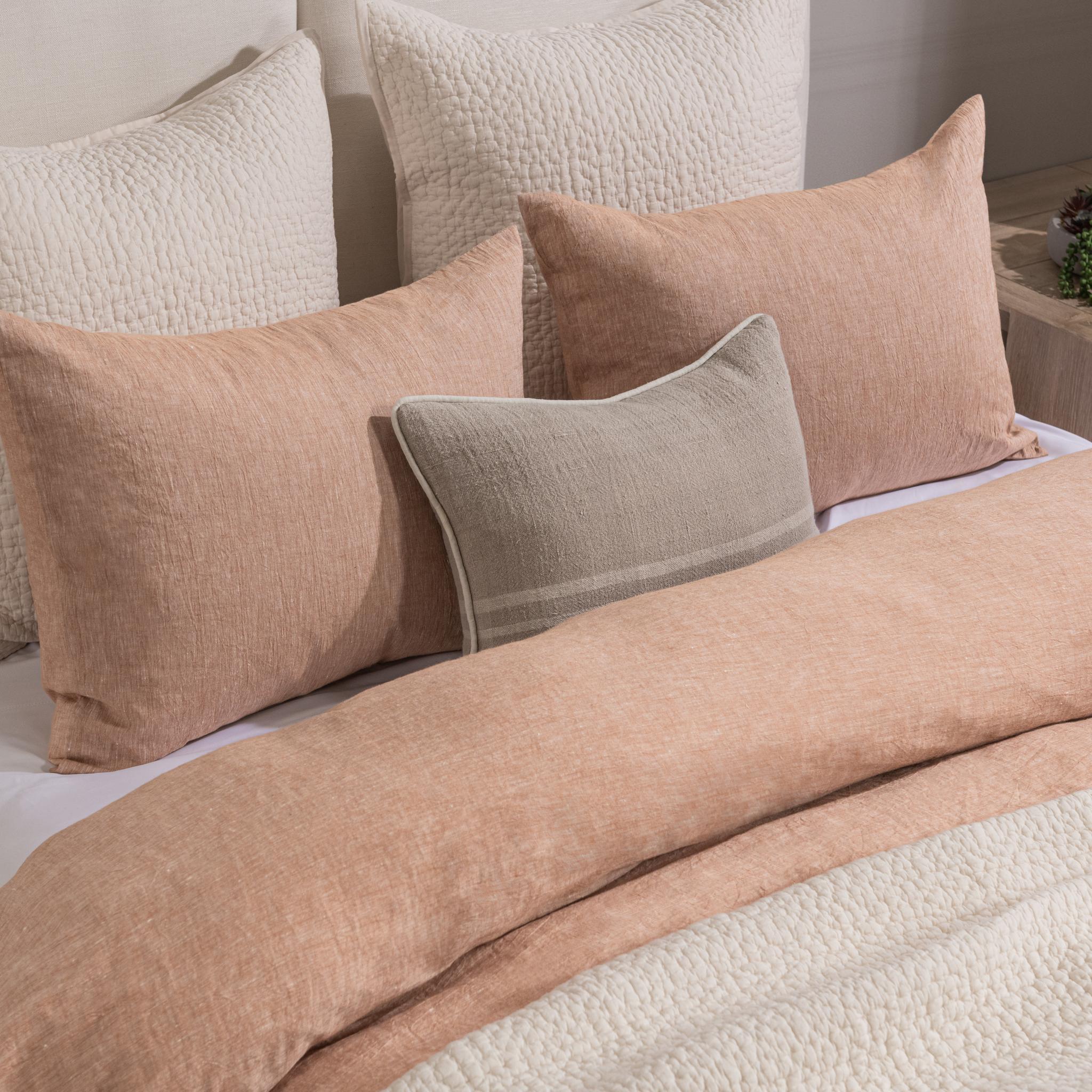Jayson Linen Cashmere Duvet Collection - Clay - King / Set