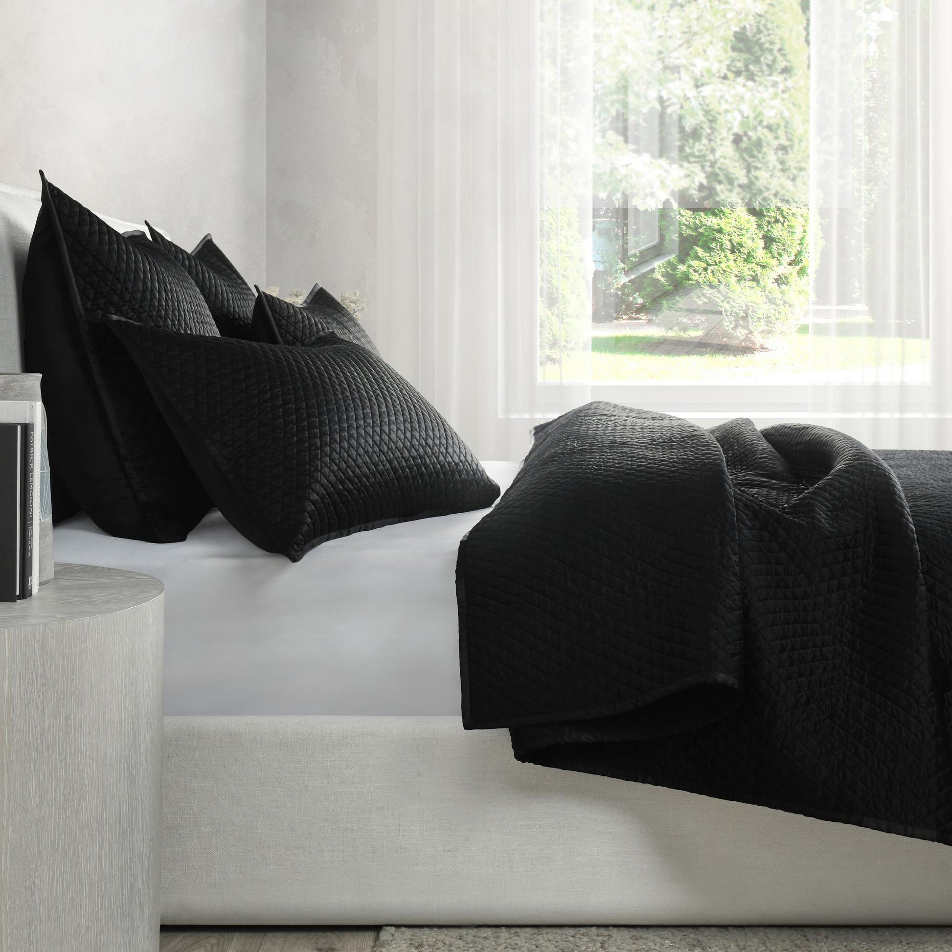 Diamond Quilt Collection - Onyx - King / Set