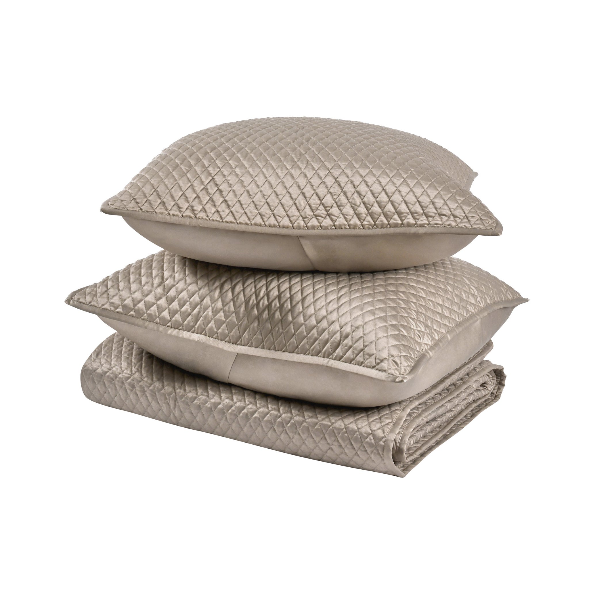 Diamond Quilt Collection - Pebble - King / Set