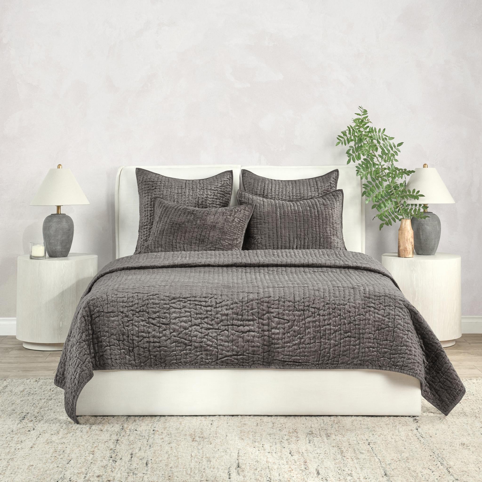 Bari Velvet Quilt Collection - Desert - King / Set