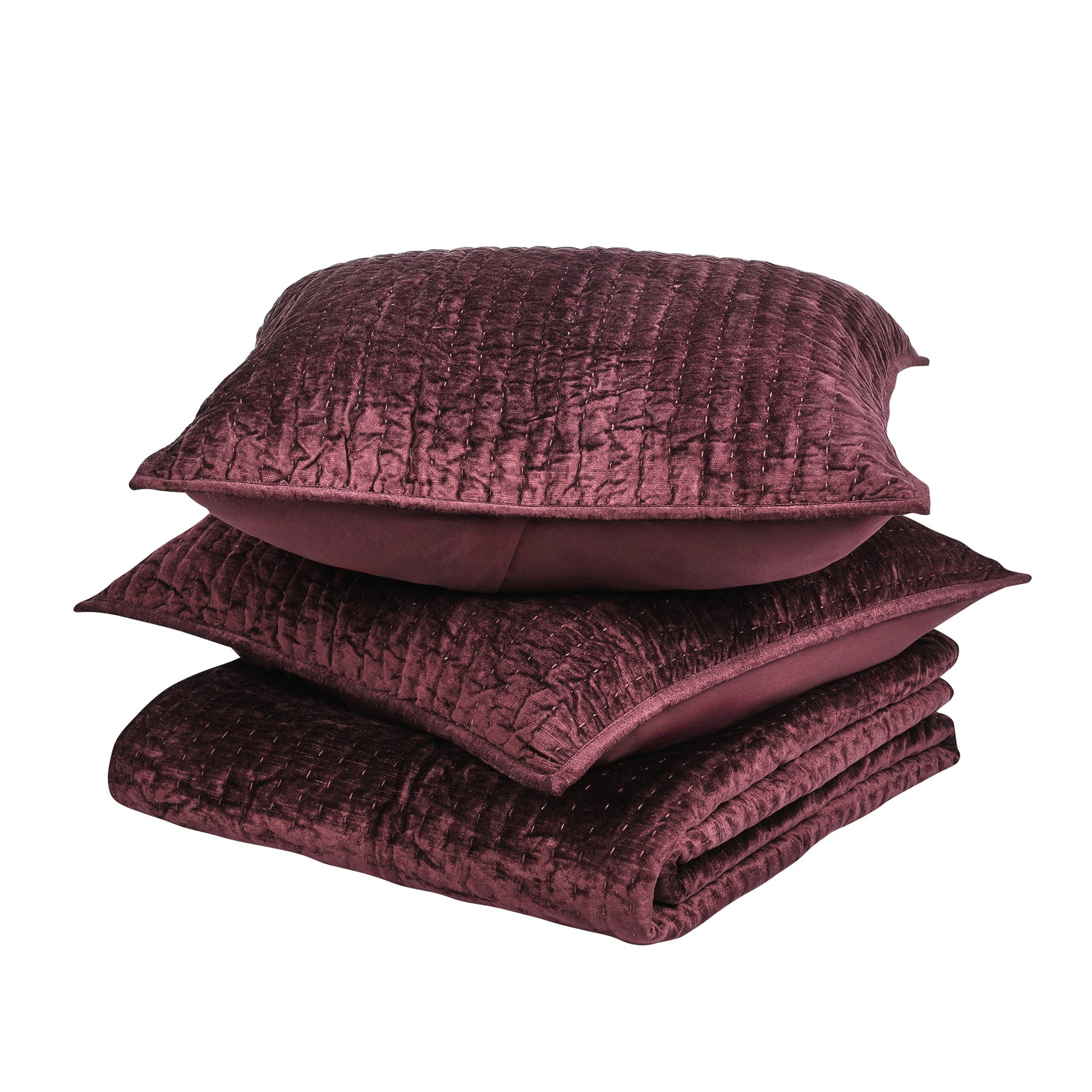 Bari Velvet Quilt Collection - Port - King / Quilt