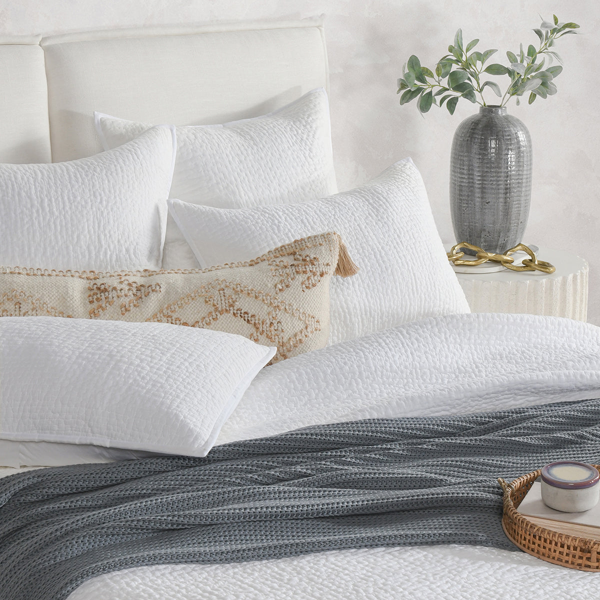 Danica Quilt - White - King / Set