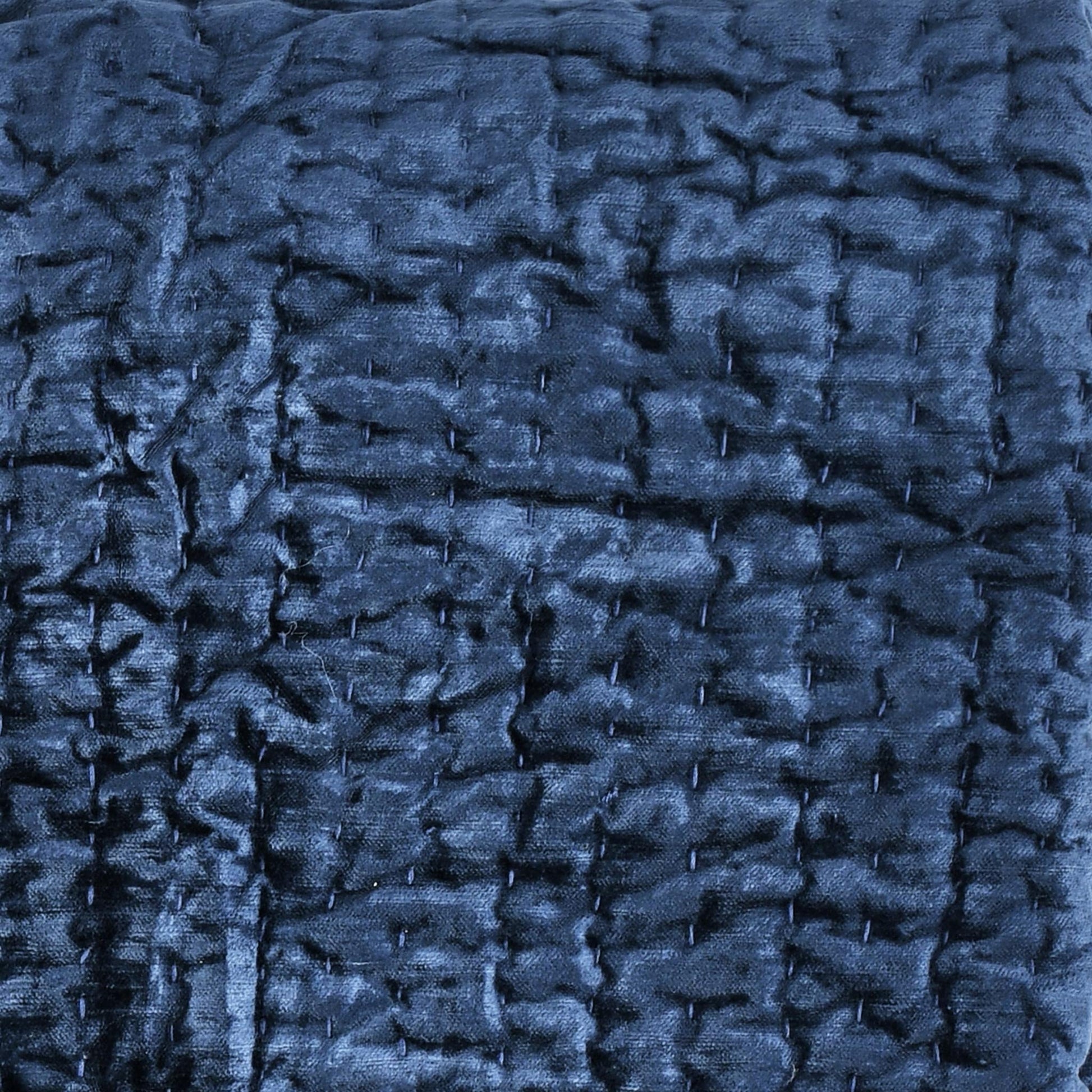 Bari Velvet Quilt Collection - Ocean Blue - King / Set