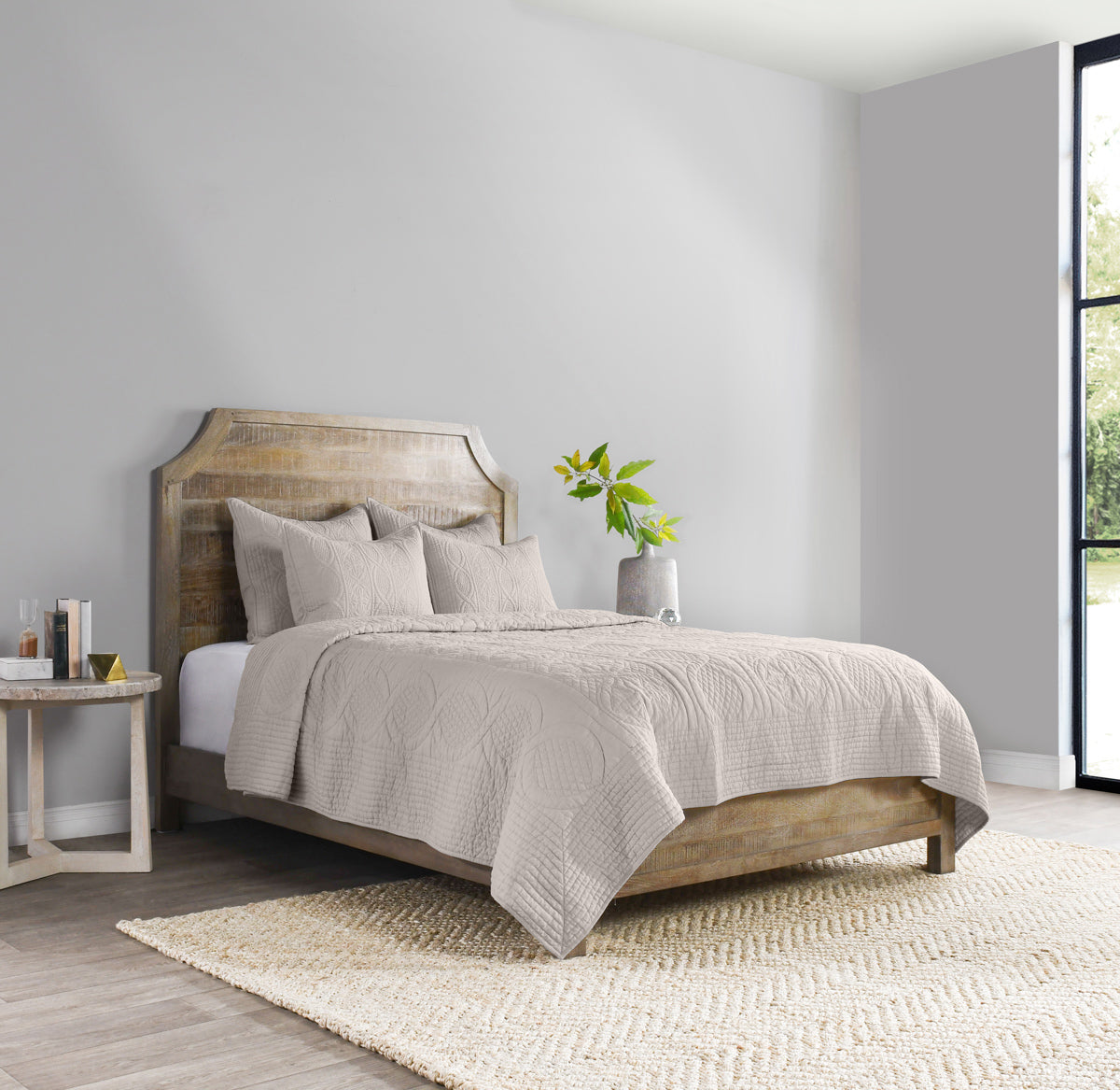 Anessa Quilt Collection - Taupe - Queen / Set