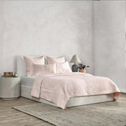 Bari Velvet Quilt Collection - Bliss Pink - King / Set