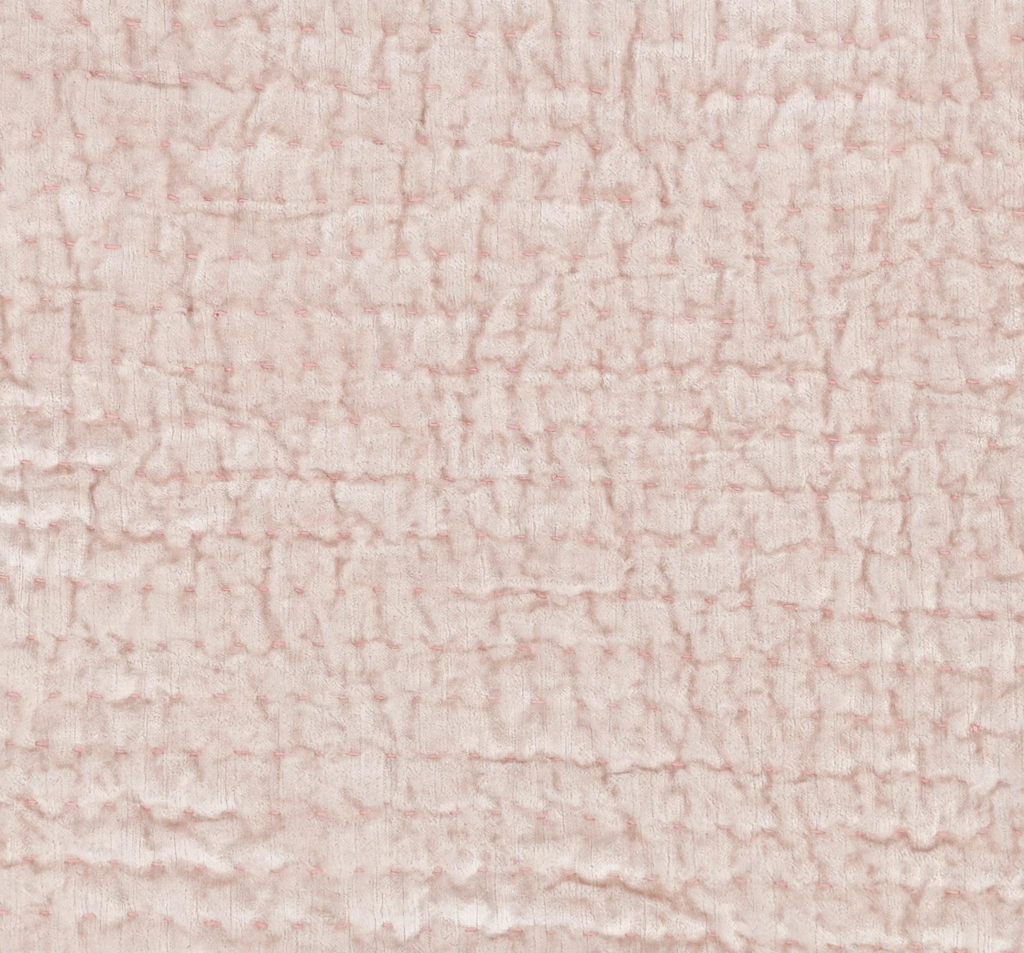 Bari Velvet Quilt Collection - Bliss Pink - King / Set
