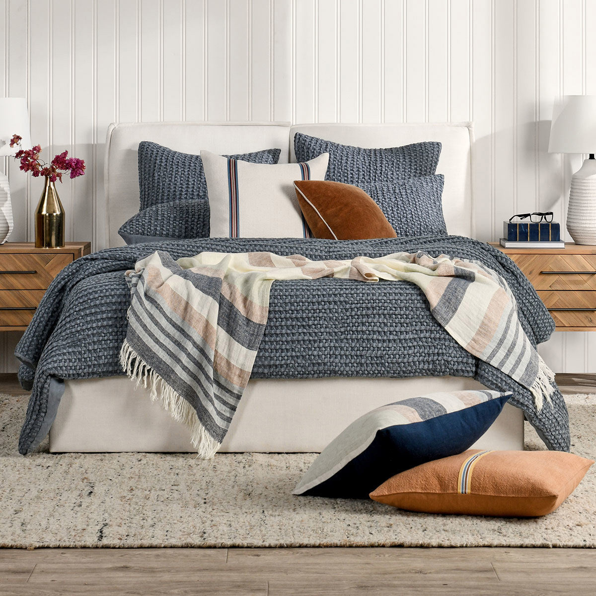 Colmar Quilt Collection - Marina Blue - King / Set