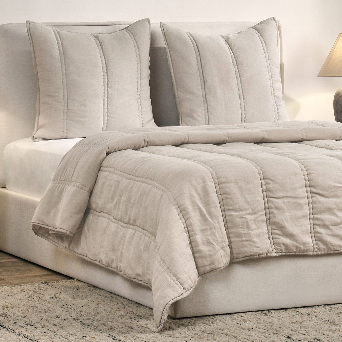 Rowen Quilt Collection - Taupe - King / Set