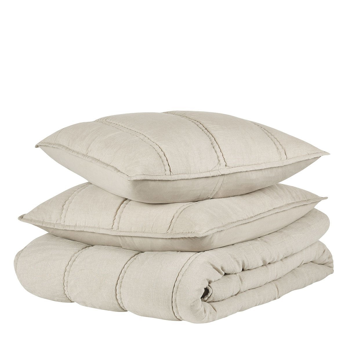 Rowen Quilt Collection - Taupe - King / Set