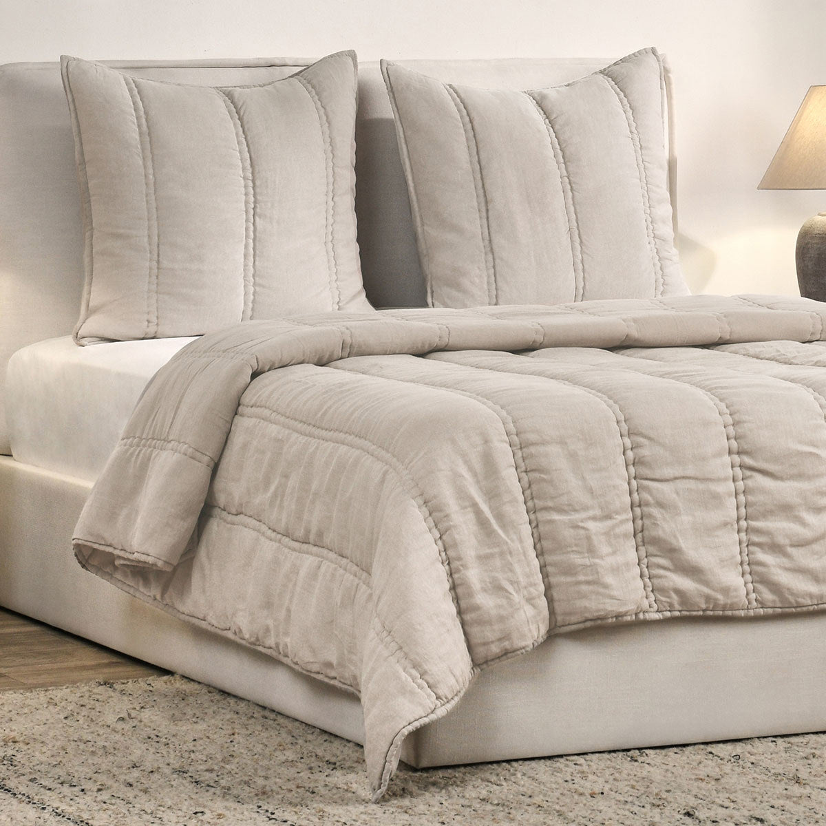 Rowen Quilt Collection - Taupe - King / Set