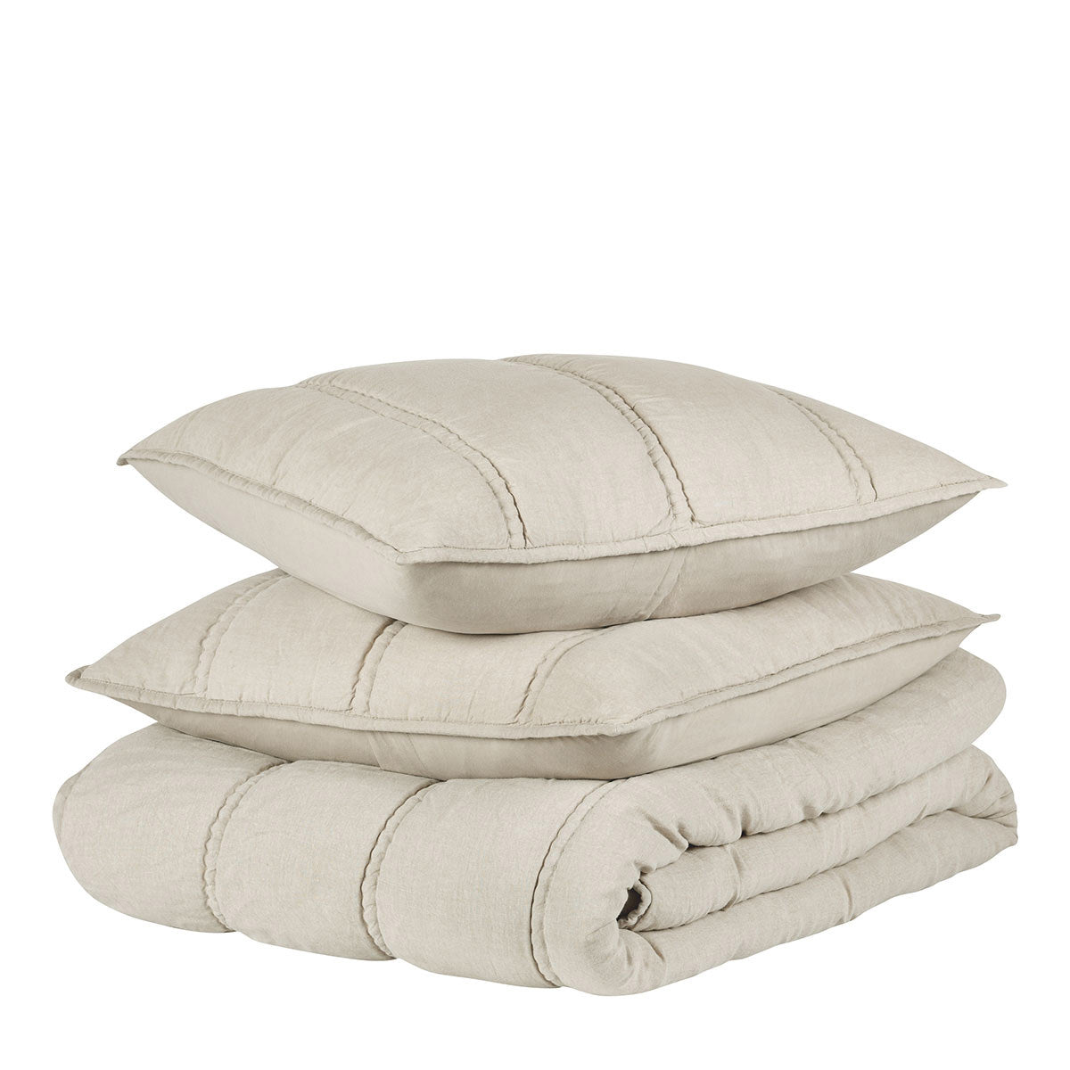 Rowen Quilt Collection - Taupe - King / Set