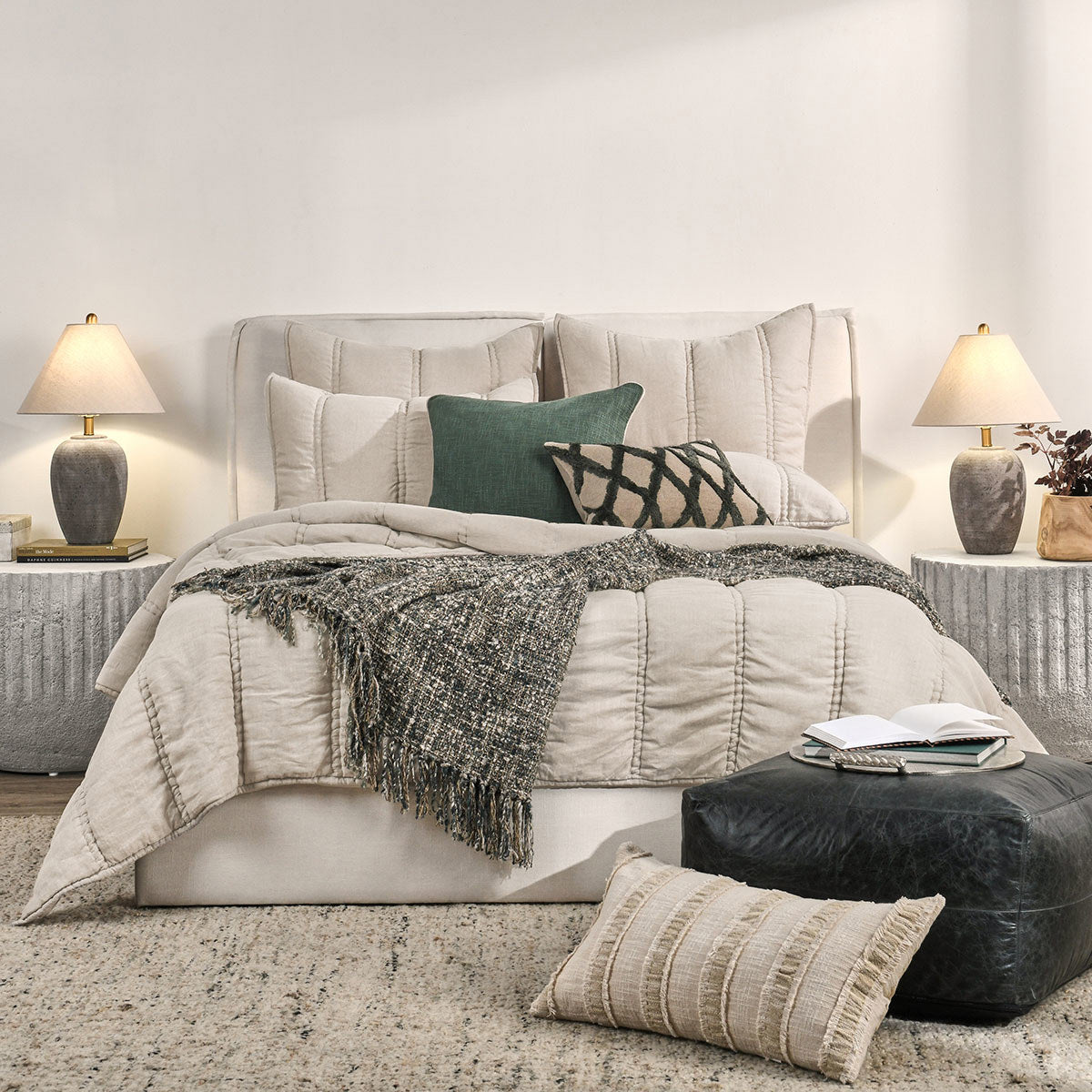 Rowen Quilt Collection - Taupe - King / Set