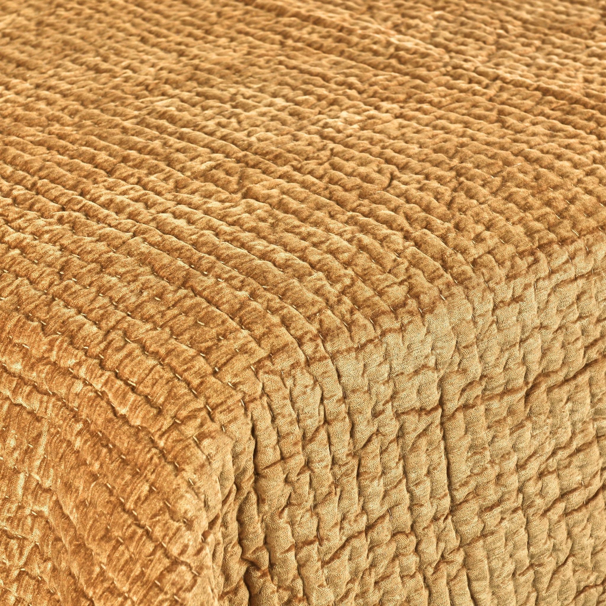 Bari Velvet Quilt Collection - Honey Gold - King / Set