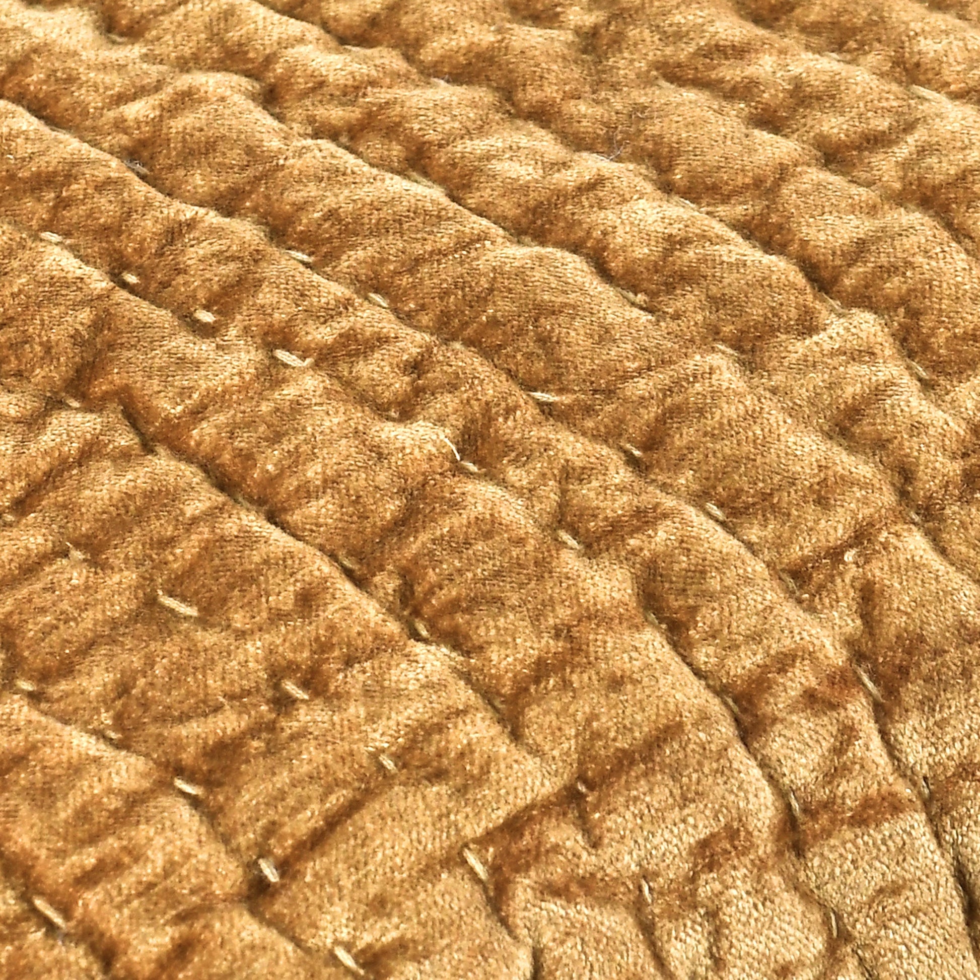 Bari Velvet Quilt Collection - Honey Gold - King / Set